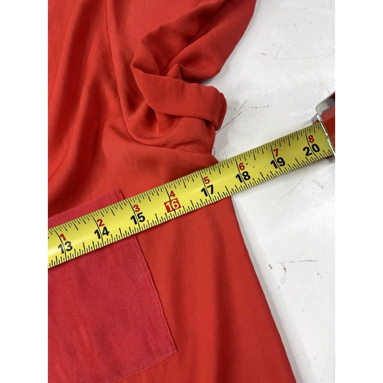 Rag & Bone VINTAGE Rag & Bone Womens XS Red Polyester Tunic T-Shirt Crew Neck Short Sleeve Solid Silk Style Size XS / US 0-2 / IT 36-38 - 5 Thumbnail