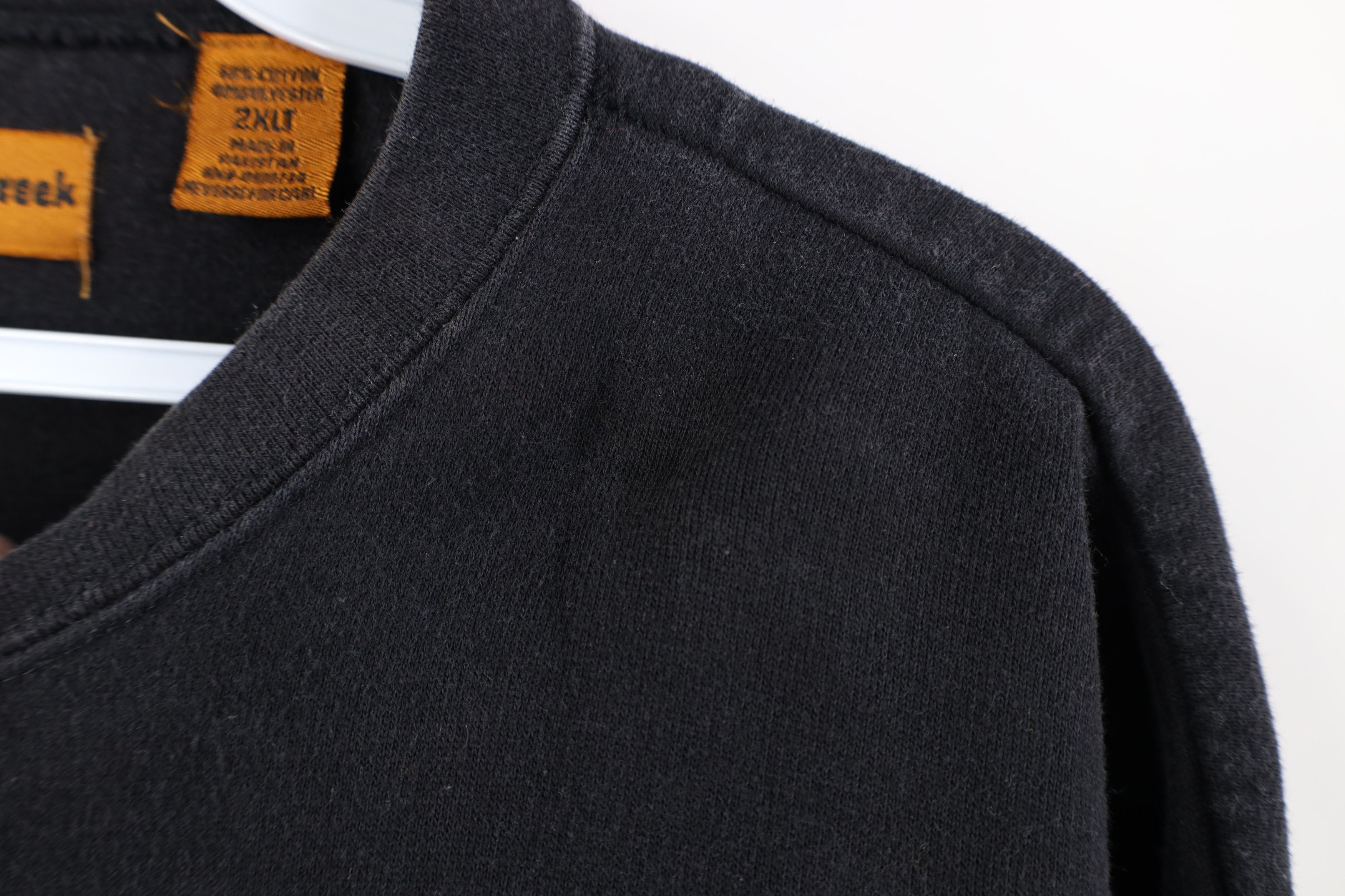 Vintage Vintage 90s Streetwear Block Panel Crewneck Sweatshirt Black Size US XXL / EU 58 / 5 - 4 Thumbnail
