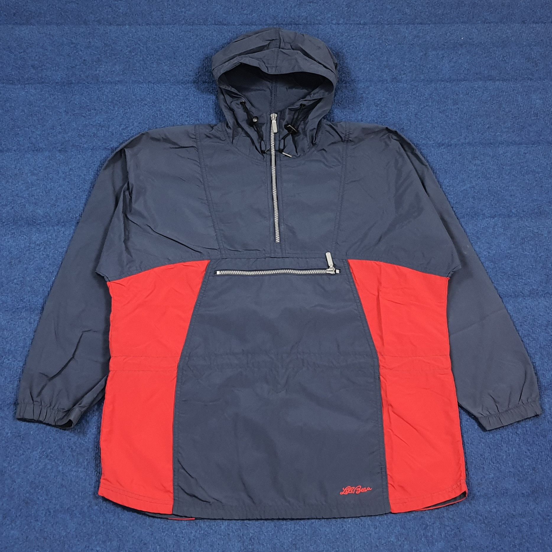 L.L. Bean Vintage L.L. Bean Hooded Windbreaker Anorak Retro C295N7 Size L / US 10 / IT 46 - 1 Thumbnail