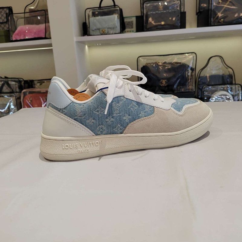 Louis Vuitton Louis Vuitton Stadium Denim Low-Top Sneakers -2505 Size US 7 / IT 37 - 6 Thumbnail