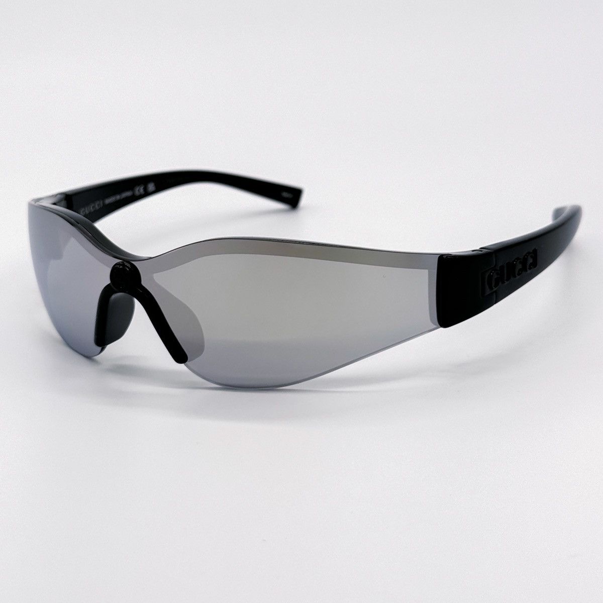 Gucci NEW GUCCI GG1651S 004 MASK BLACK SILVER WOMEN SUNGLASSES Size ONE SIZE - 2 Thumbnail