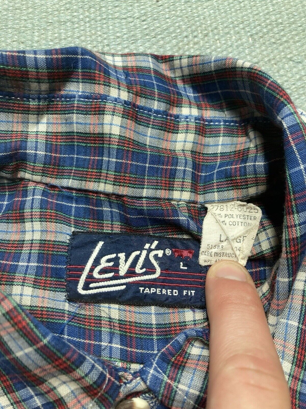 Levi's × Vintage VTG 70s Levis button shirt plaid check lightweight large Size US L / EU 52-54 / 3 - 4 Thumbnail