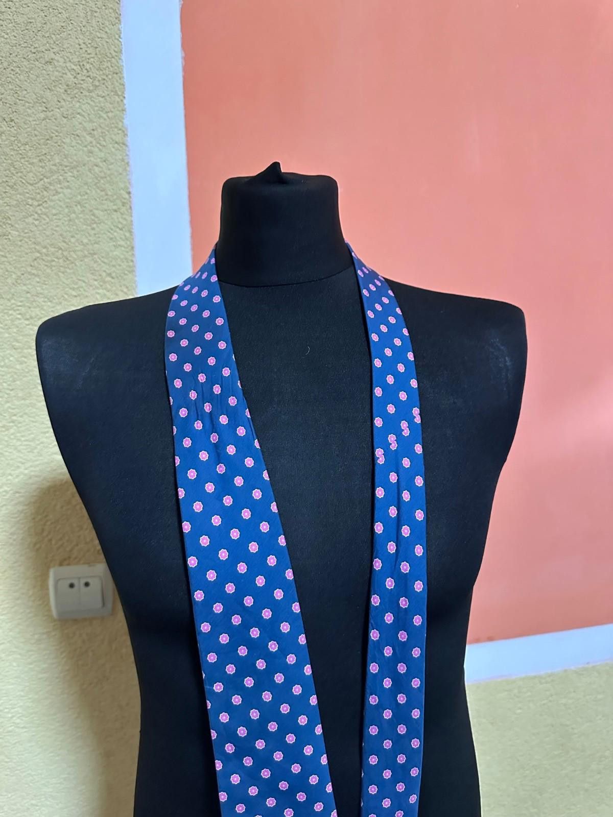 Luigi Borrelli Borrelli Napoli Blue Floral Silk Tie Size ONE SIZE - 3 Thumbnail