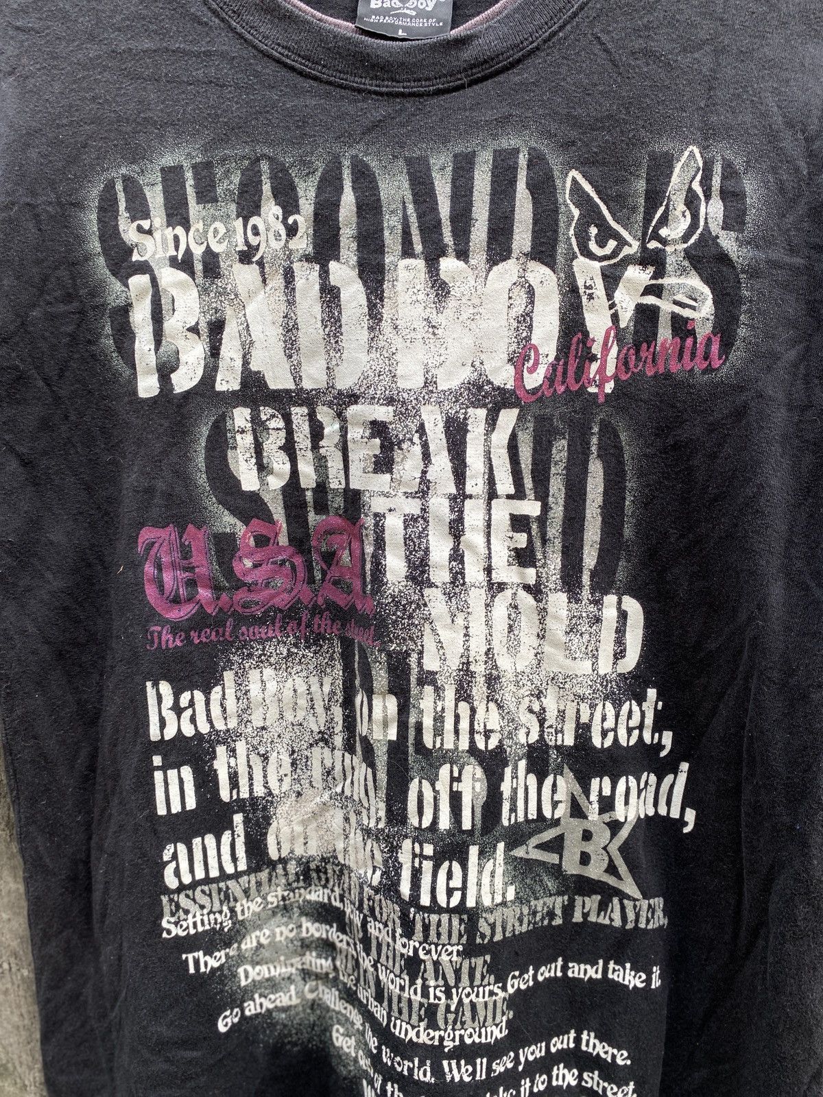 Hysteric Glamour Vintage Bad boys Skull gothic punk Poem Tshirt Size US L / EU 52-54 / 3 - 3 Thumbnail