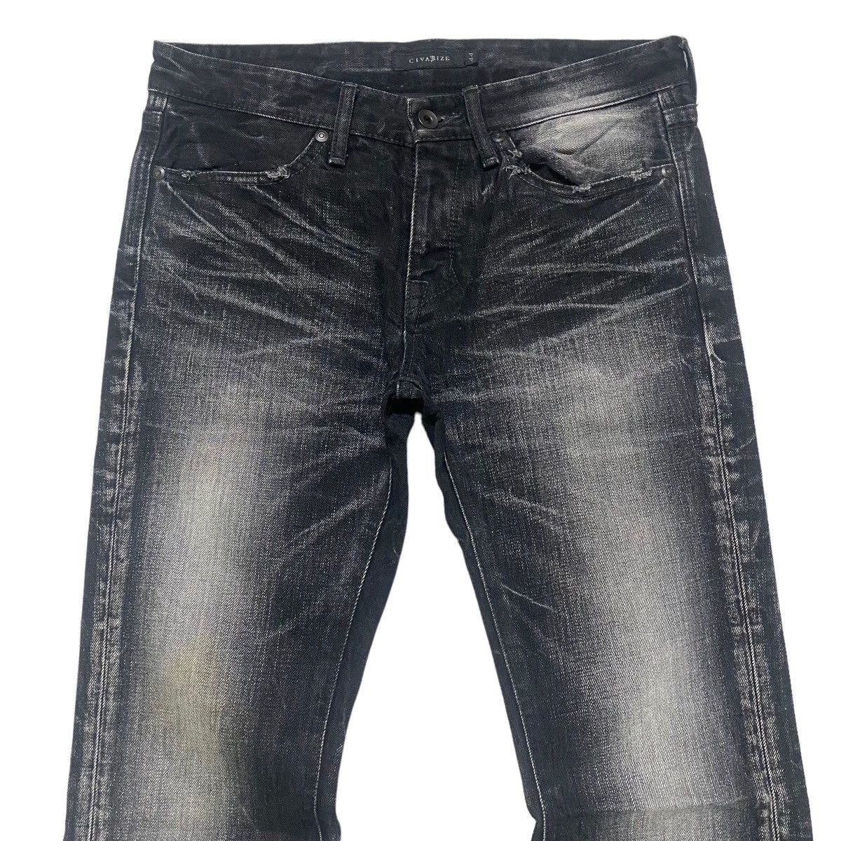 CIVARIZE Civarize Black Whisker Denim Flare Jeans Size US 30 / EU 46 - 3 Thumbnail