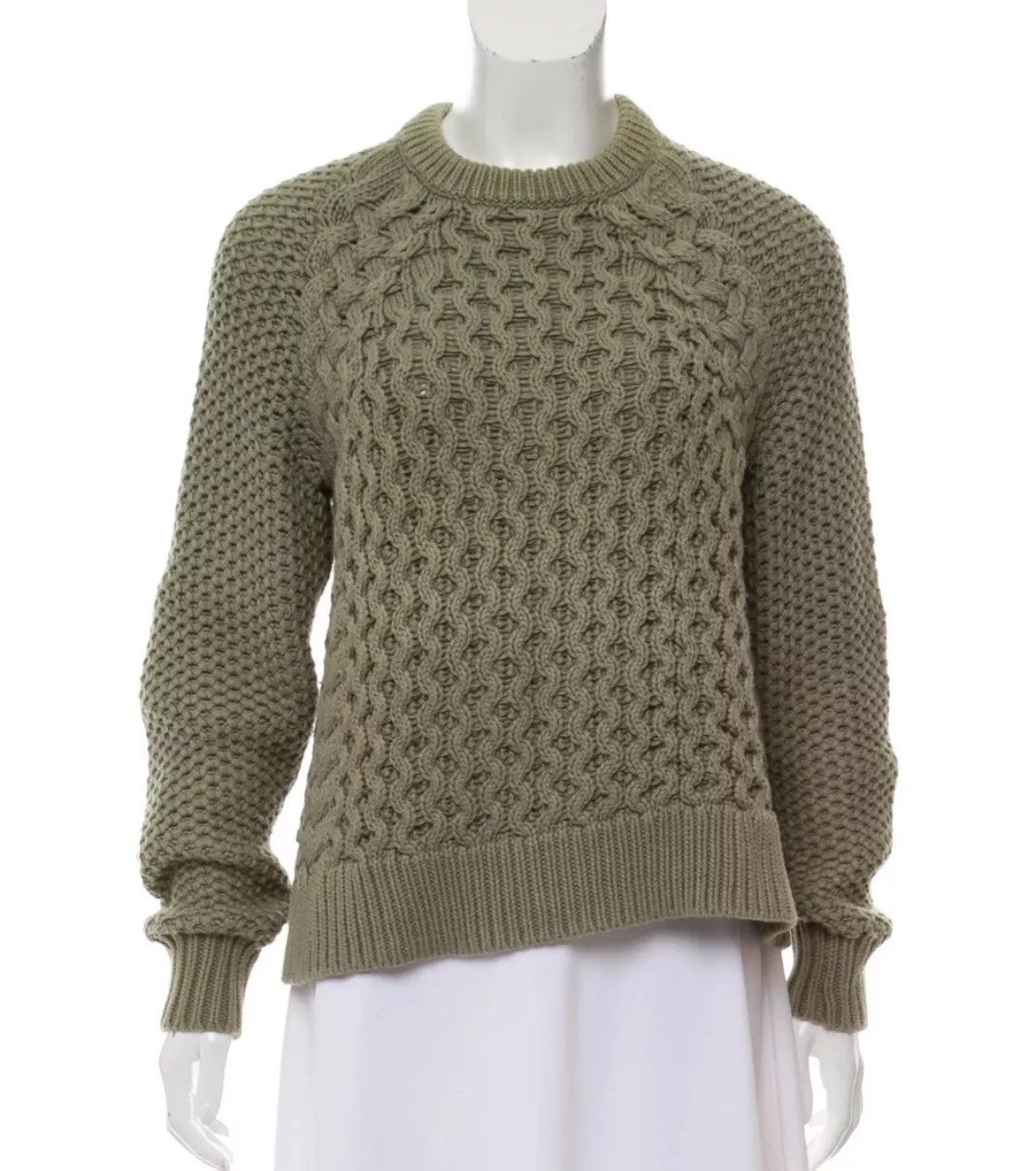 Acne Studios Acne Studios Ruth Air Large Chunky Cable Knit Raglan Sweater Size L / US 10 / IT 46 - 2 Thumbnail