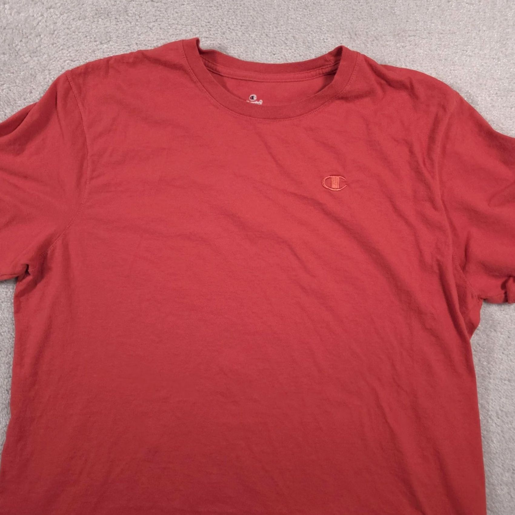 Champion VINTAGE? None. Final: Champion Shirt Mens 2XL Red C Logo Patch Sleeve Short Sleeve Crewneck Tee Size US XXL / EU 58 / 5 - 3 Thumbnail
