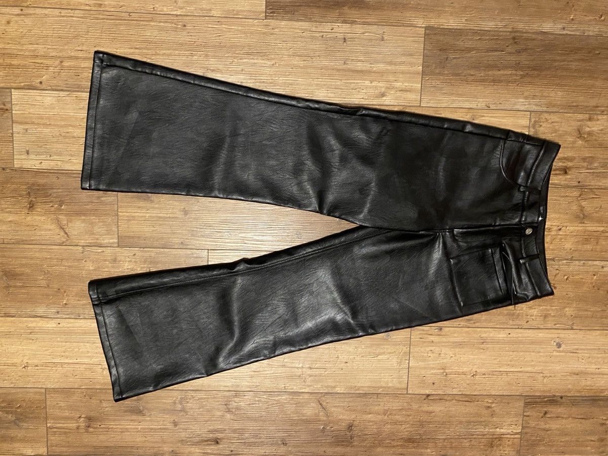 Ranger Cartel Black Flared Leather Pants | Grailed
