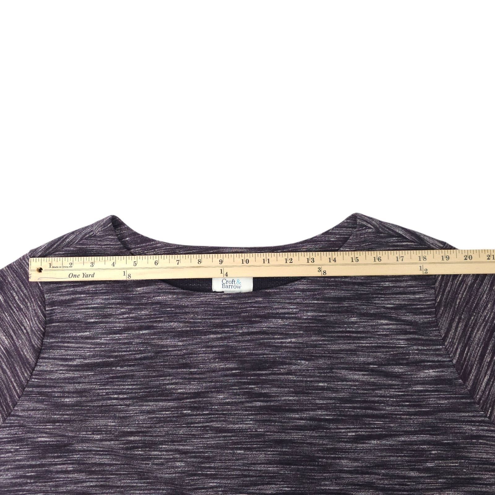 Croft & Barrow Croft & Barrow Marled Knit Tunic Top 4X Plus Boatneck Size 4XL / US 24-26 - 4 Thumbnail
