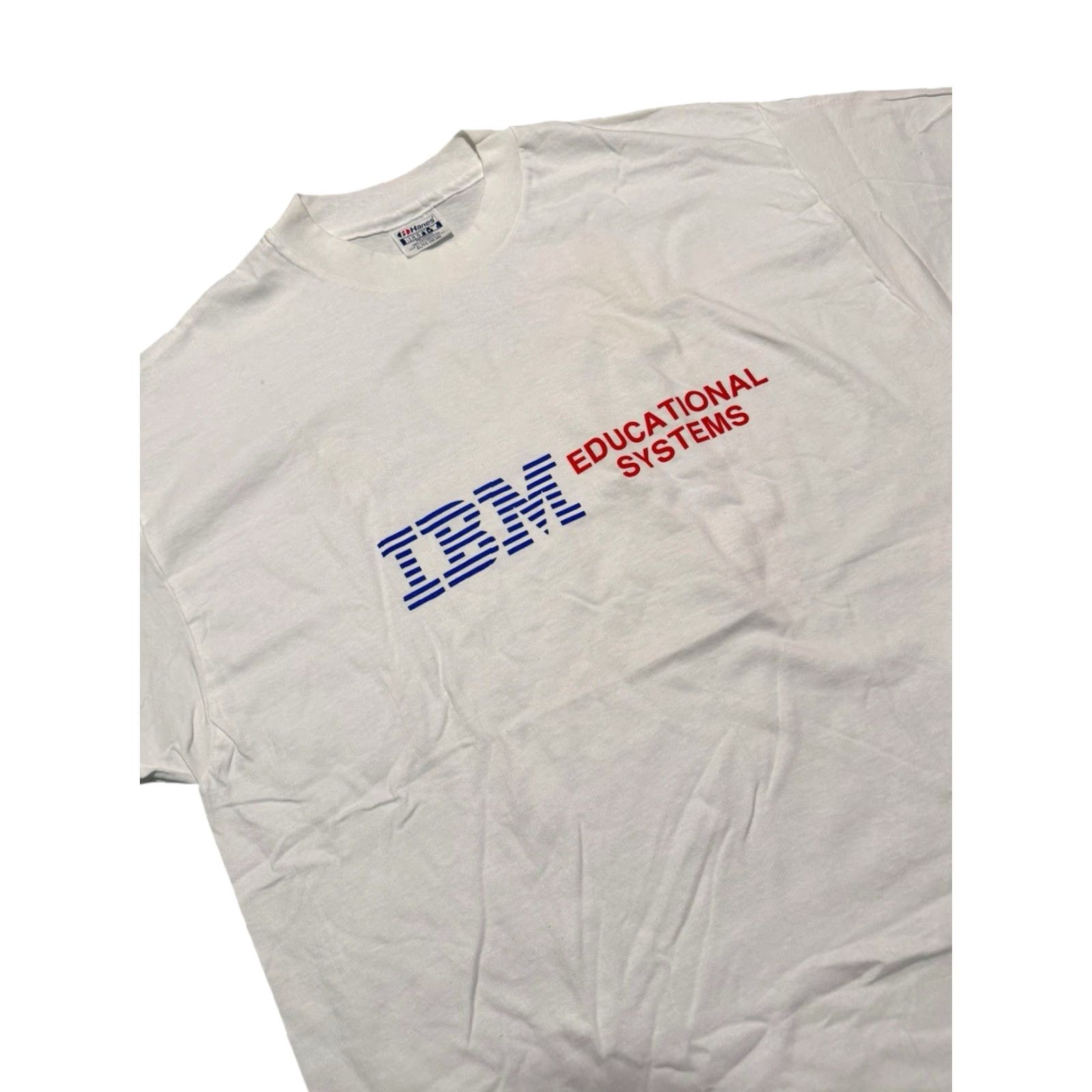 Hanes VINTAGE IBM Educational Systems T-Shirt XL Hanes Beefy-T White 90s Tech Logo Mens Size US XL / EU 56 / 4 - 6 Thumbnail