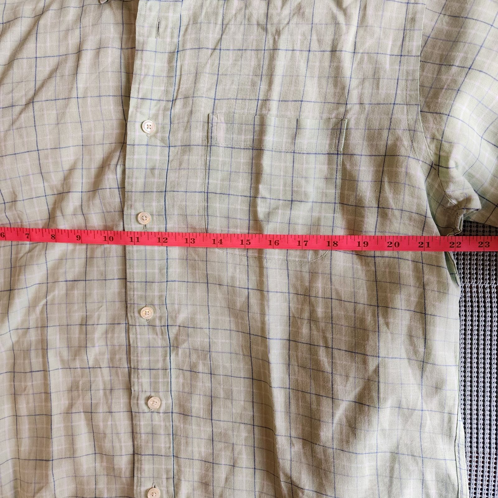 Brooks Brothers Brooks Brothers Men's Medium Plaid Linen Shirt Size US M / EU 48-50 / 2 - 3 Thumbnail