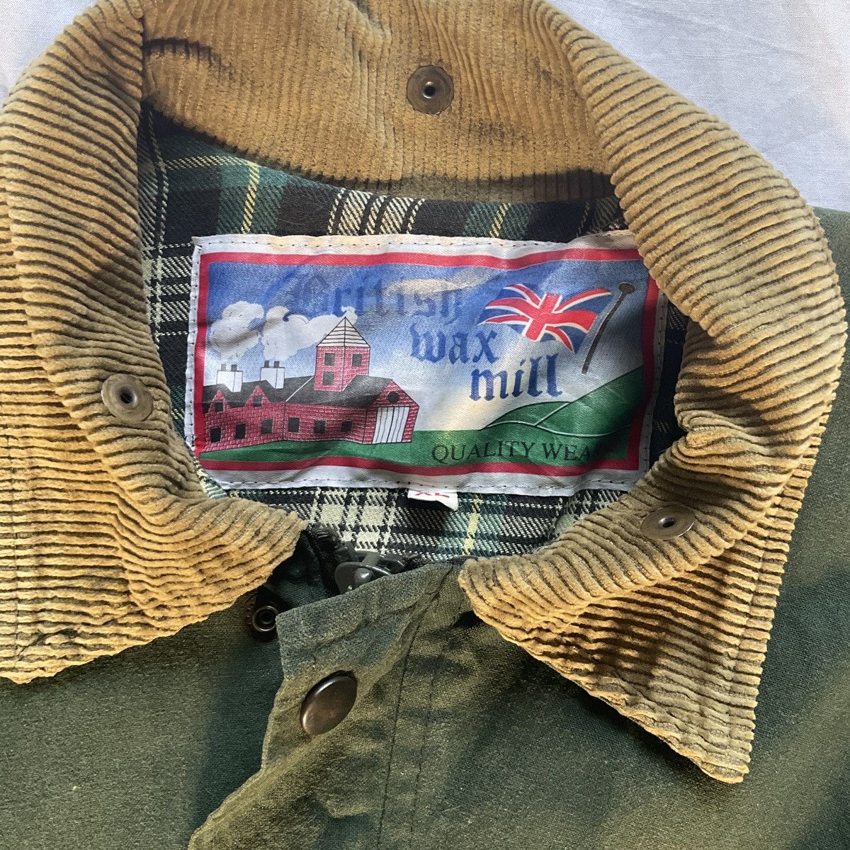 Vintage Rare Vintage 80’-90’ British Wax Mill Dark Green Size US XL / EU 56 / 4 - 2 Thumbnail
