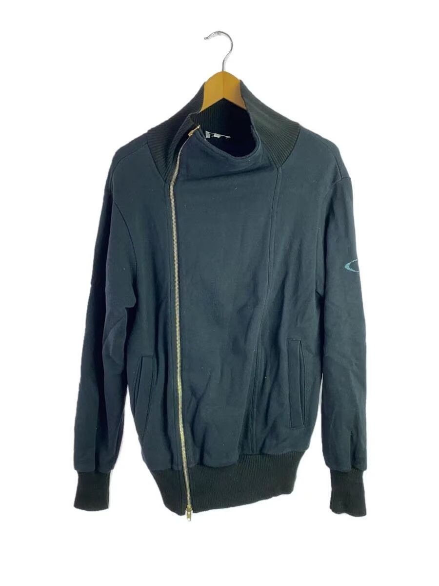 image of Vivienne Westwood Orb Asymmetrical Full Zip Sweatshirt in Black, Men's (Size Medium)