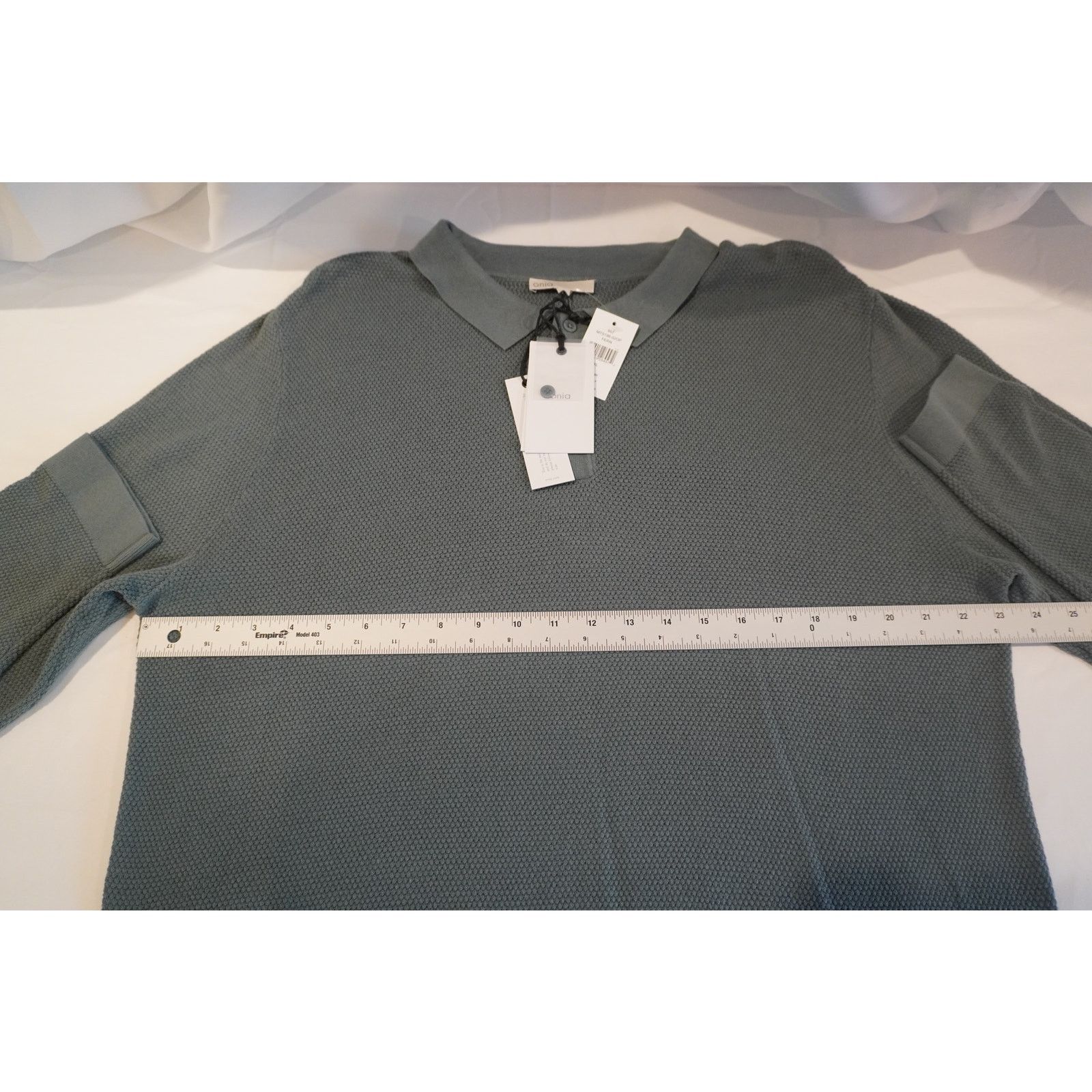Onia Onia Knit Polo Sweater Men’s Green Long Sleeve Textured Polo Size US XL / EU 56 / 4 - 4 Thumbnail