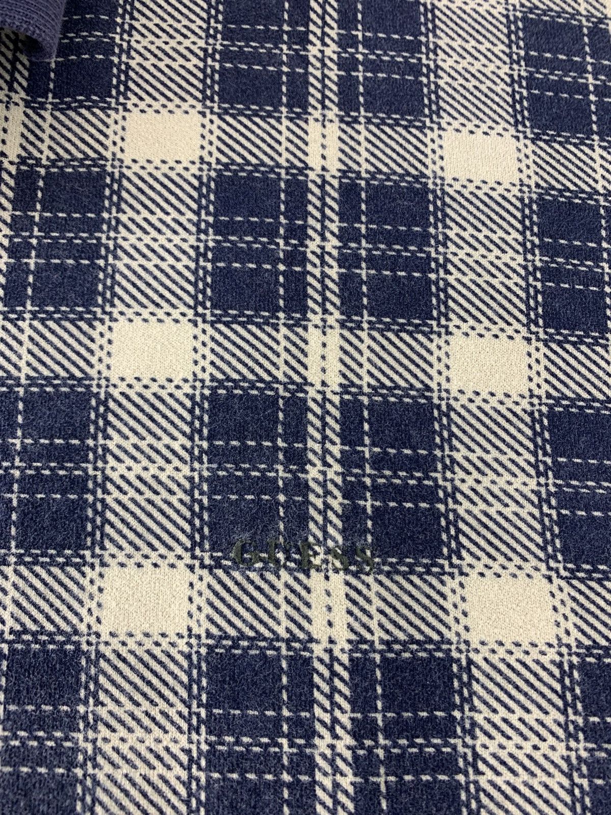 Guess 90s Guess Classic Plaid Checked Longsleeve Polo Tee Tshirt Size US XL / EU 56 / 4 - 5 Thumbnail