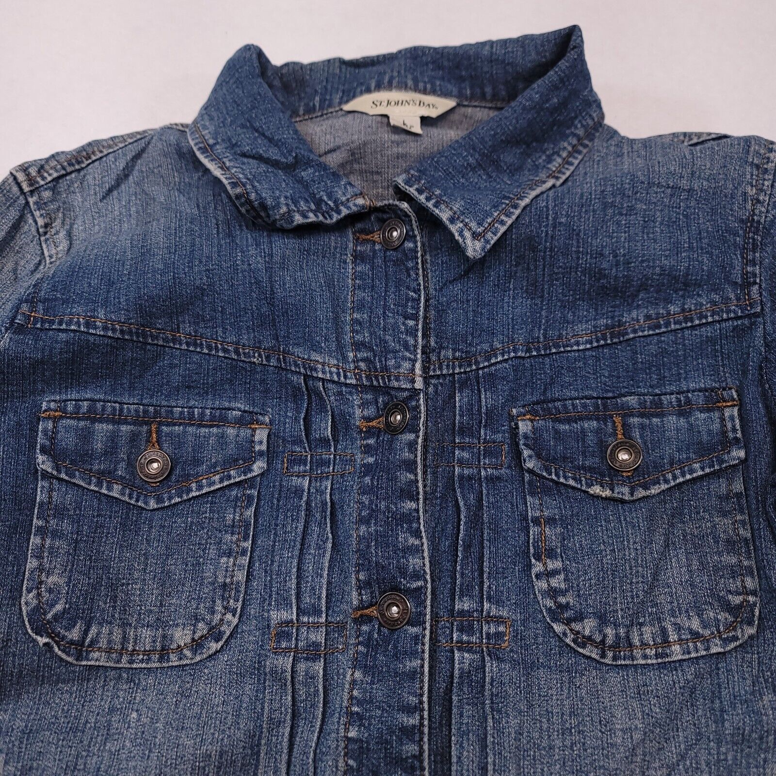 St. Johns Bay St Johns Bay Button Up Denim Jacket Womens Size Large L Blue Size L / US 10 / IT 46 - 1 Thumbnail