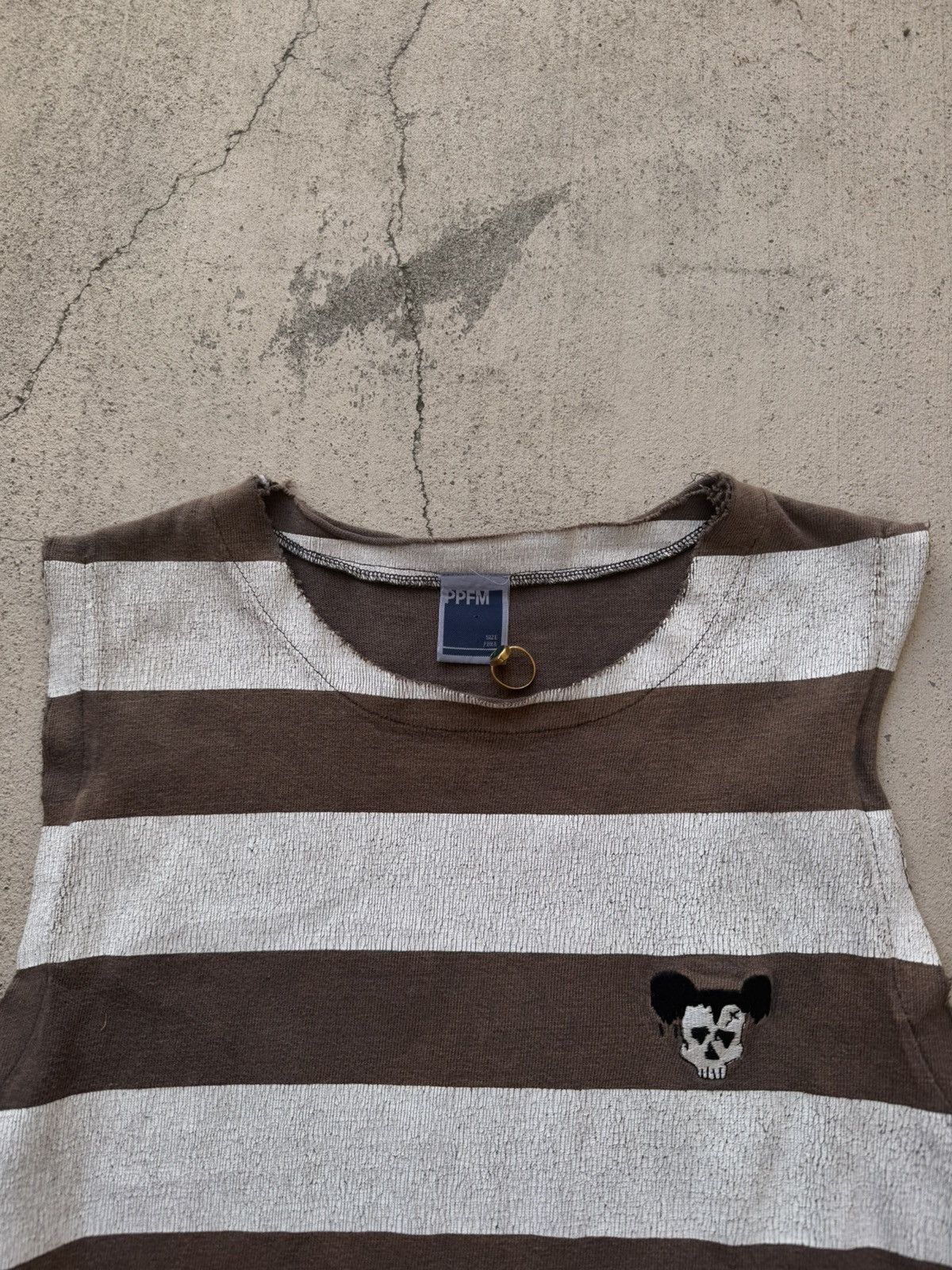 PPFM Vintage Y2k 2002 PPFM No pain no Gain Mickey border stripe L Size US L / EU 52-54 / 3 - 2 Thumbnail