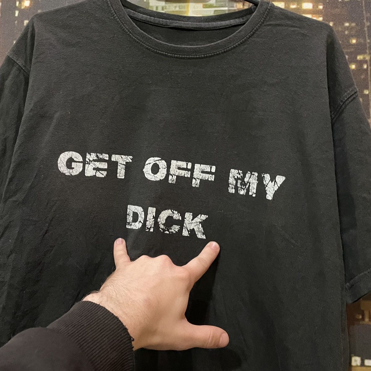 Japanese Brand OPIUM HUMOR GET OFF MY DICK PENIS SEX PORNSTAR KANYE WEST Size US M / EU 48-50 / 2 - 3 Thumbnail
