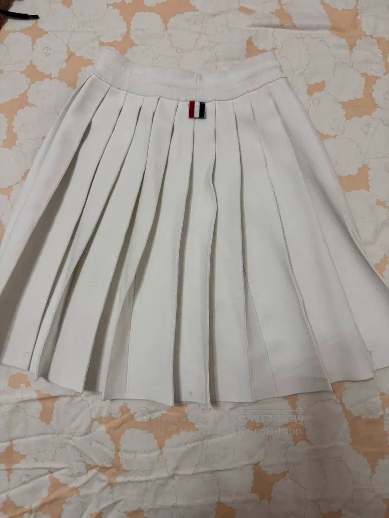 Thom Browne Thom Browne White Pleated Skirt Size 24" / US 00 / IT 34 - 3 Thumbnail
