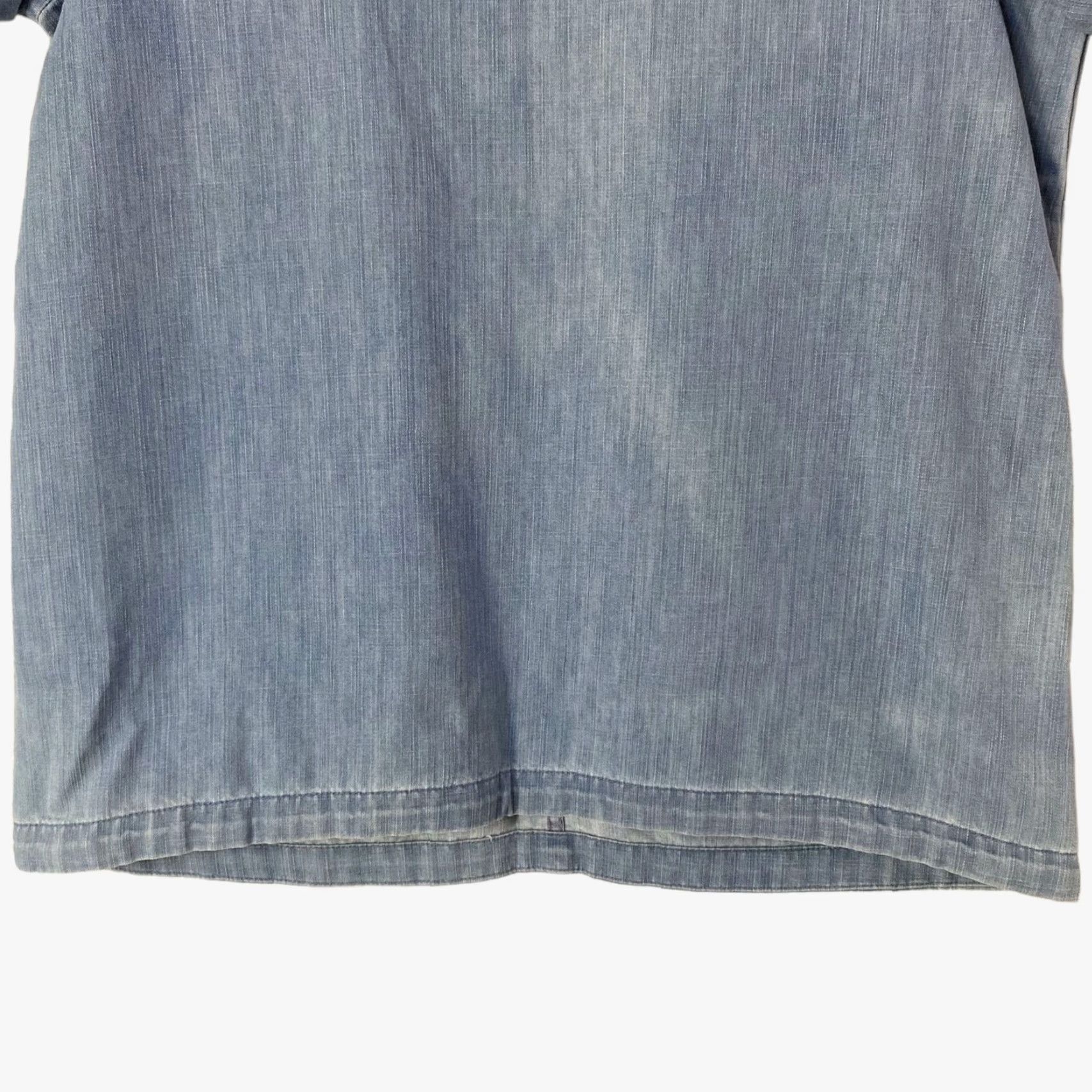 Vintage Martha Stewart Denim Tunic Top 3/4 Sleeve Blue Womens M Pullover Shirt Blouse Casual Knit Cotton Blend Beach Classic Size M / US 6-8 / IT 42-44 - 6 Thumbnail