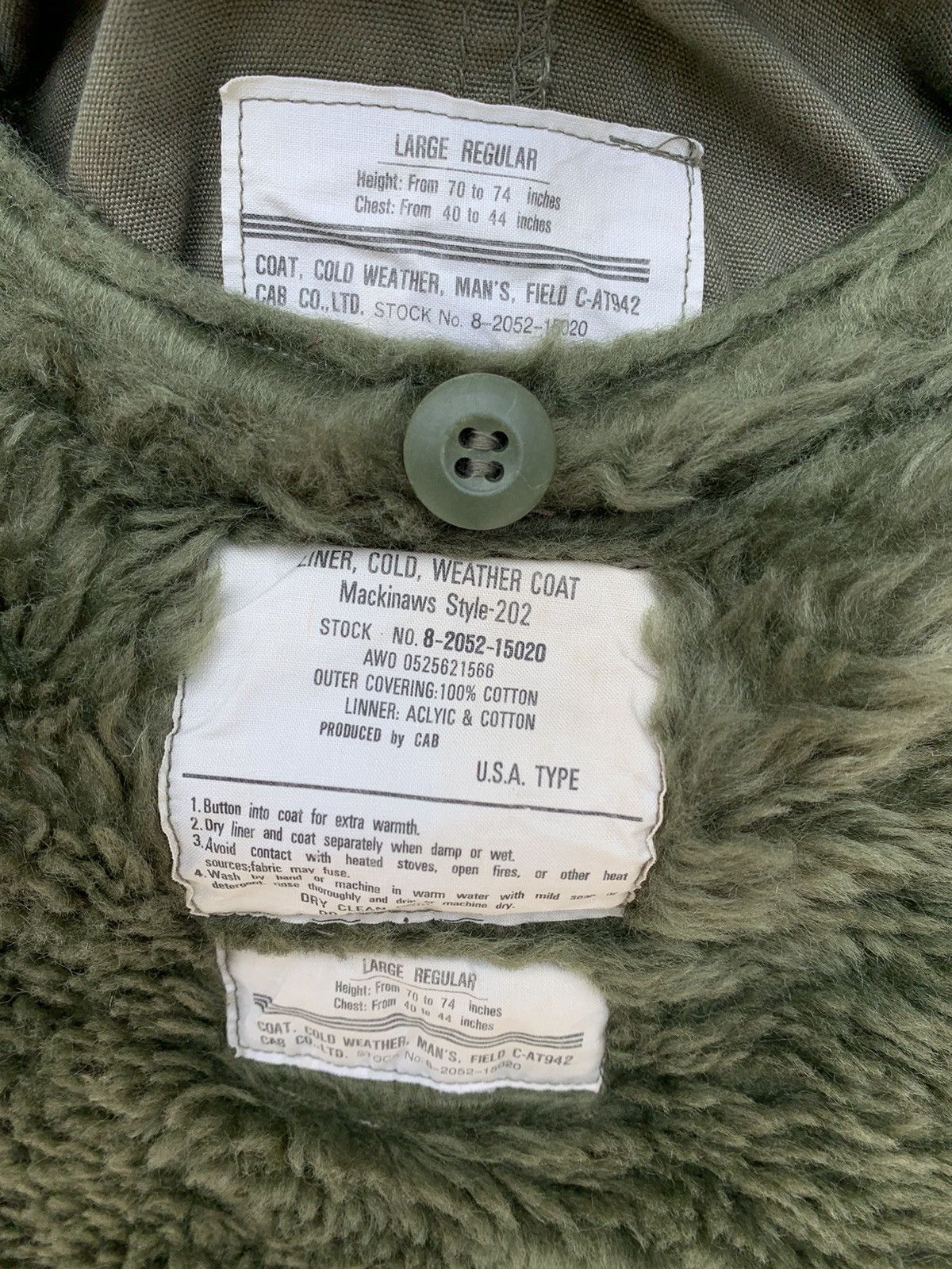 Vintage USA Army Mackinaws Style-202 Size US L / EU 52-54 / 3 - 7 Thumbnail