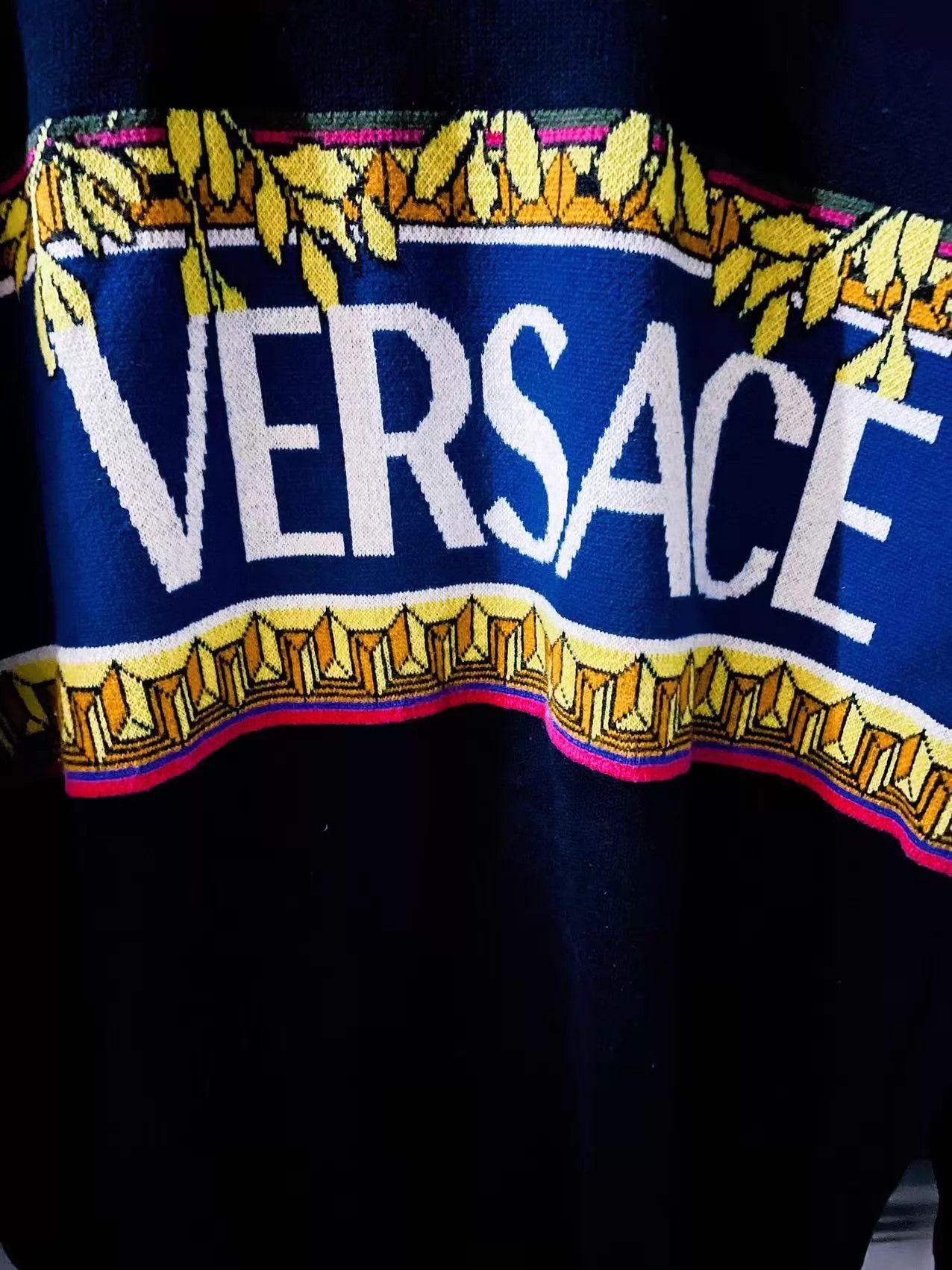 Versace Versace Runway Logo-Print Cotton-Wool Knit Sweater 99 New Size US M / EU 48-50 / 2 - 3 Thumbnail