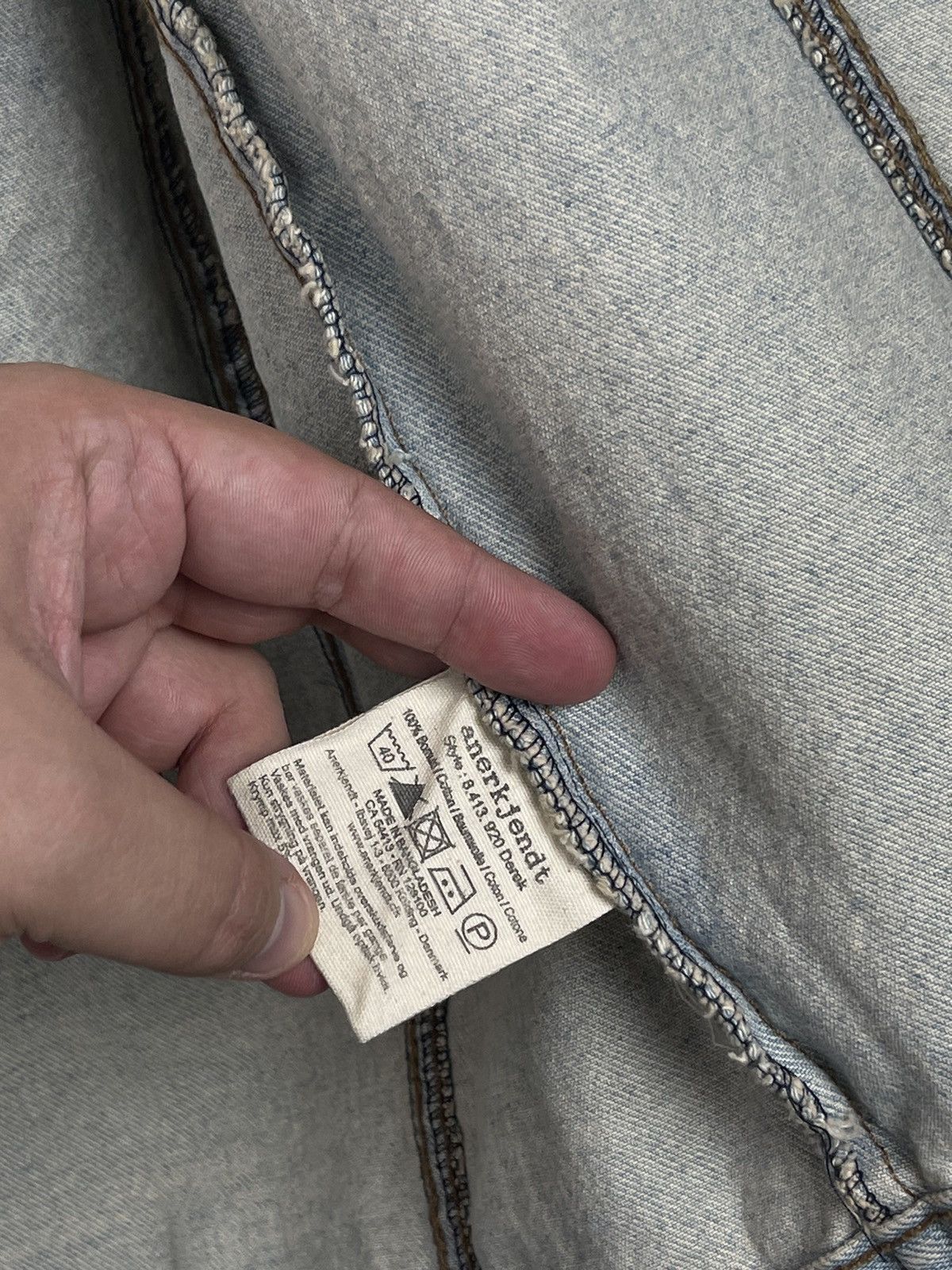 Anerkjendt Anerkjendt Though Of Denmar Blue Denim Jeans Vest Size L Size US M / EU 48-50 / 2 - 11 Thumbnail