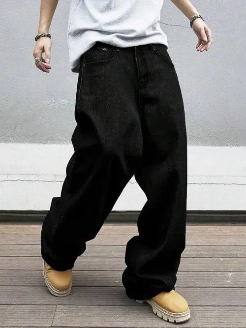 Japanese Brand × Vintage Skate Baggy Denim Jeans Wide leg Size US 36 / EU 52 - 2 Thumbnail