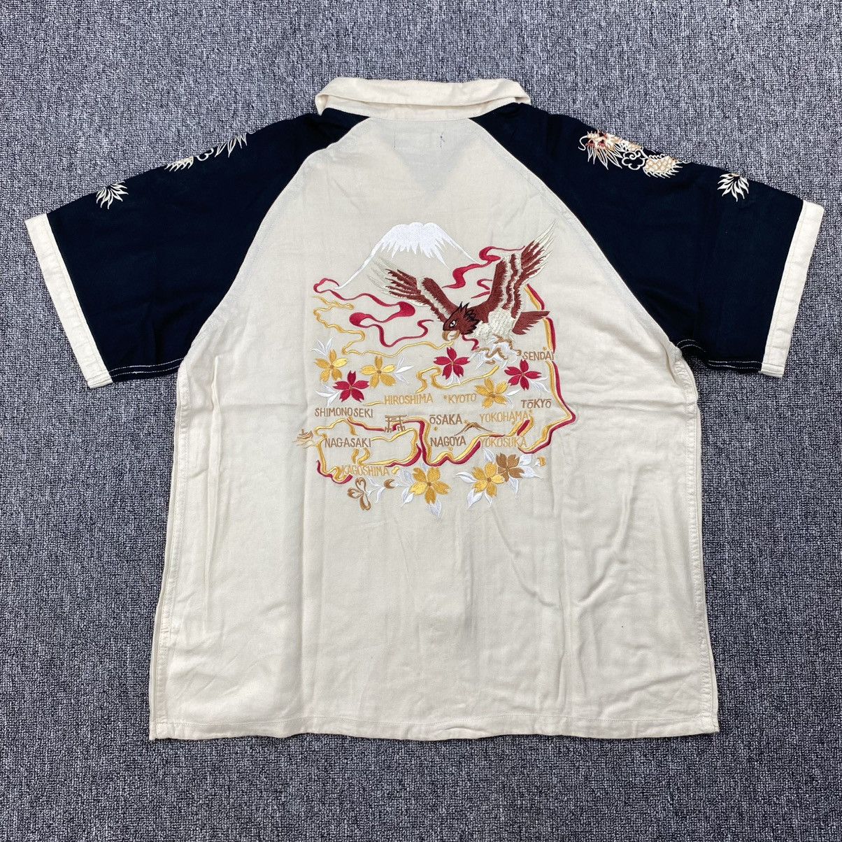 Karakuri Tamashii japanese karakuri embroidery dragon shirt button Size US M / EU 48-50 / 2 - 1 Thumbnail