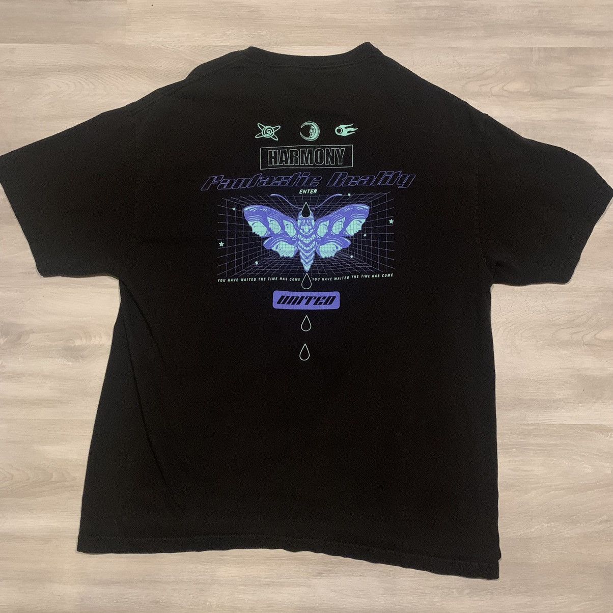 Empyre Empyre Faded Black Vintage Harmony T-Shirt Size US XL / EU 56 / 4 - 2 Thumbnail