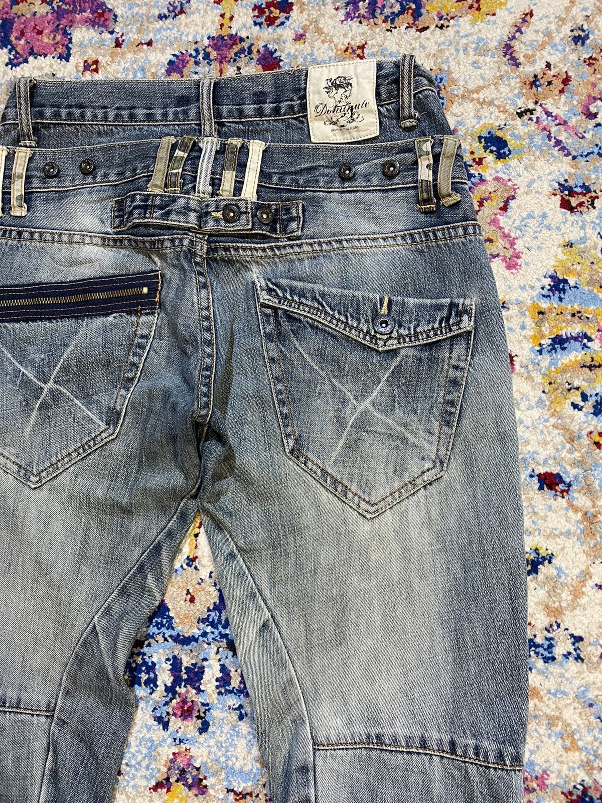 Japanese Brand Dominate Handcrafted Double Waisted Twisted Leg Jeans W30 Size US 30 / EU 46 - 4 Thumbnail