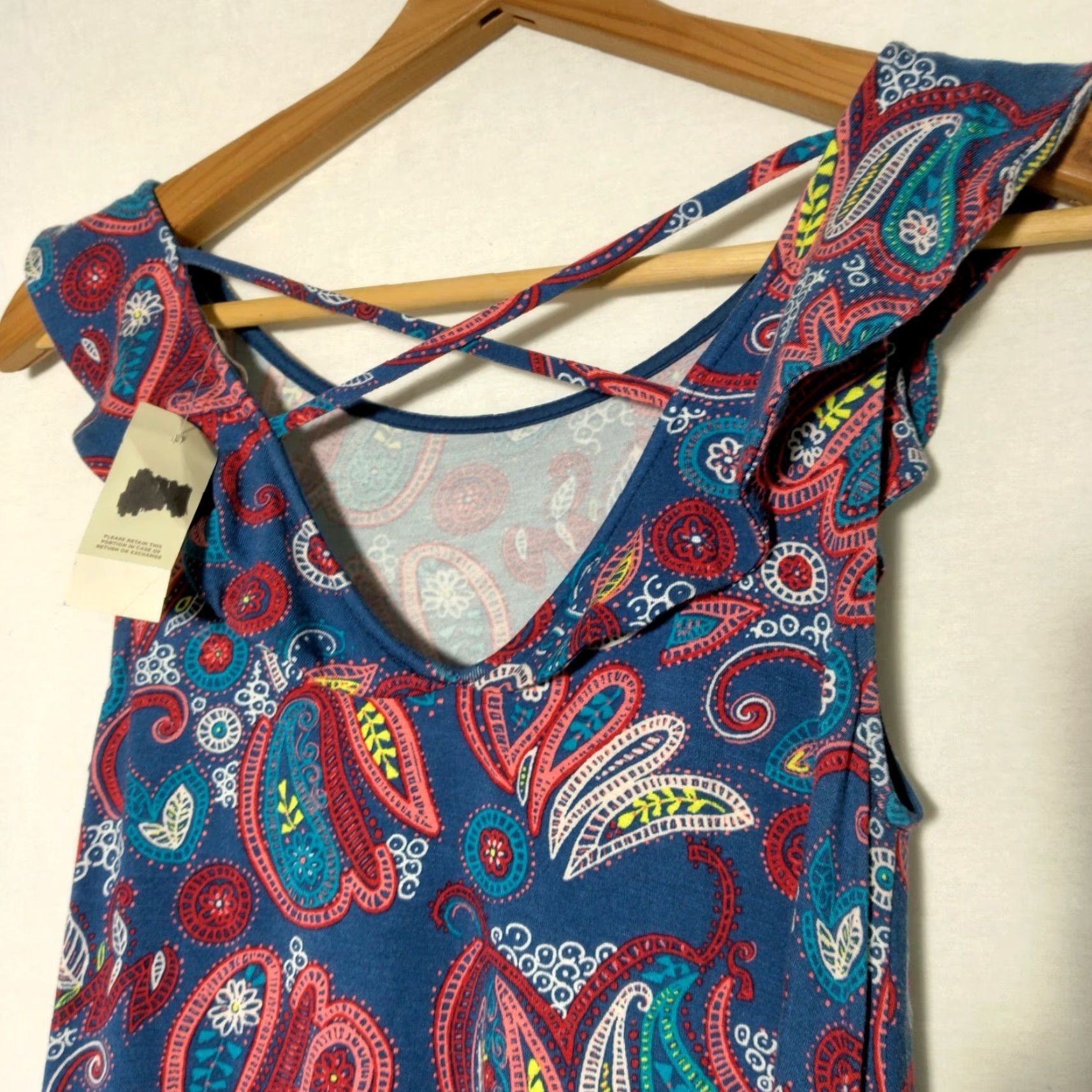 Loft LOFT Dress Womens XXSP Petite Multicolor Paisley Flutter Sleeve Sundress Size XXS / US 00 / IT 34 - 5 Thumbnail