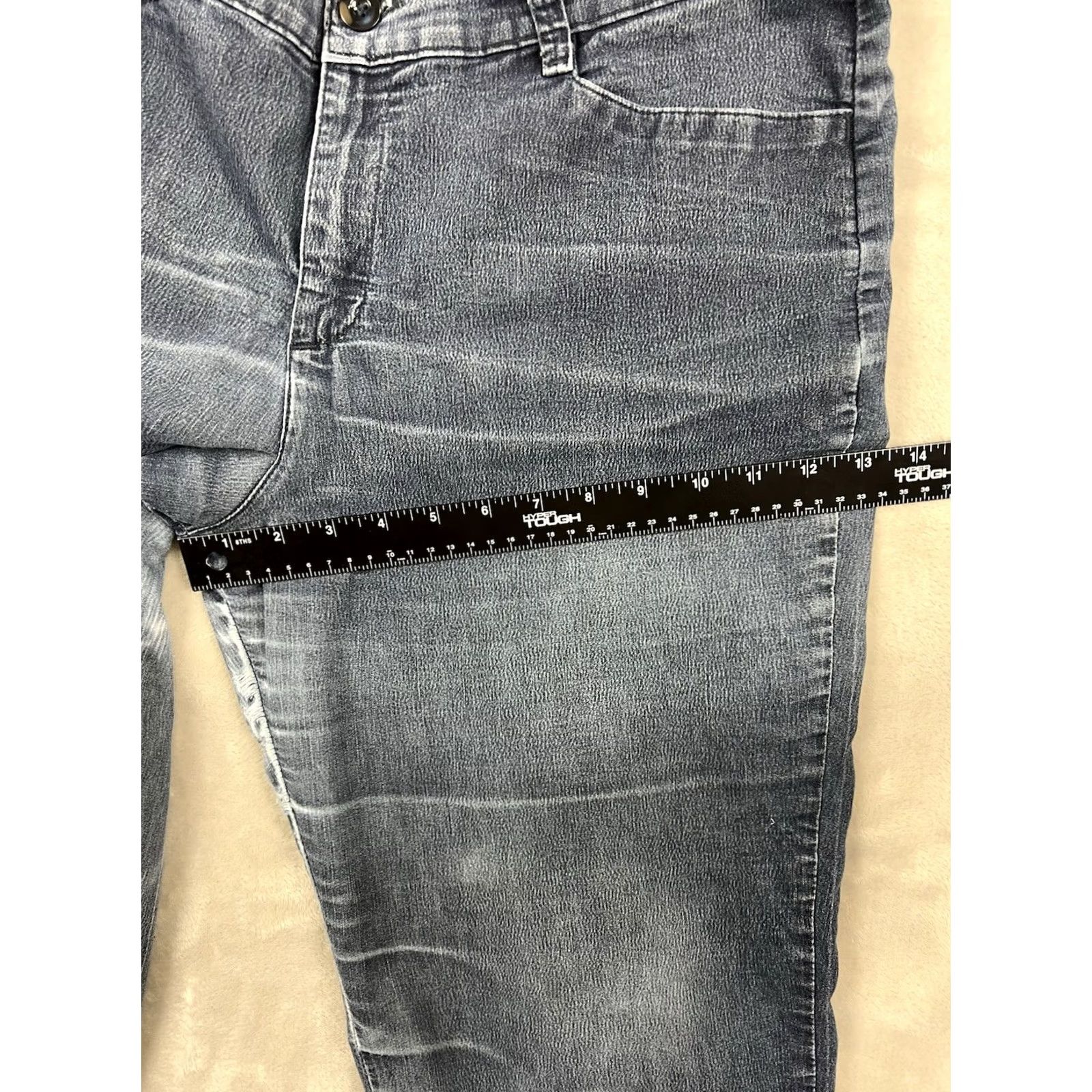 Lee Lee Jeans Women's Relaxed Fit Straight Leg Dark Wash Denim Pants 14P Petite Jeans Mens Womens Girls Size 36" / US 14 / IT 50 - 7 Thumbnail