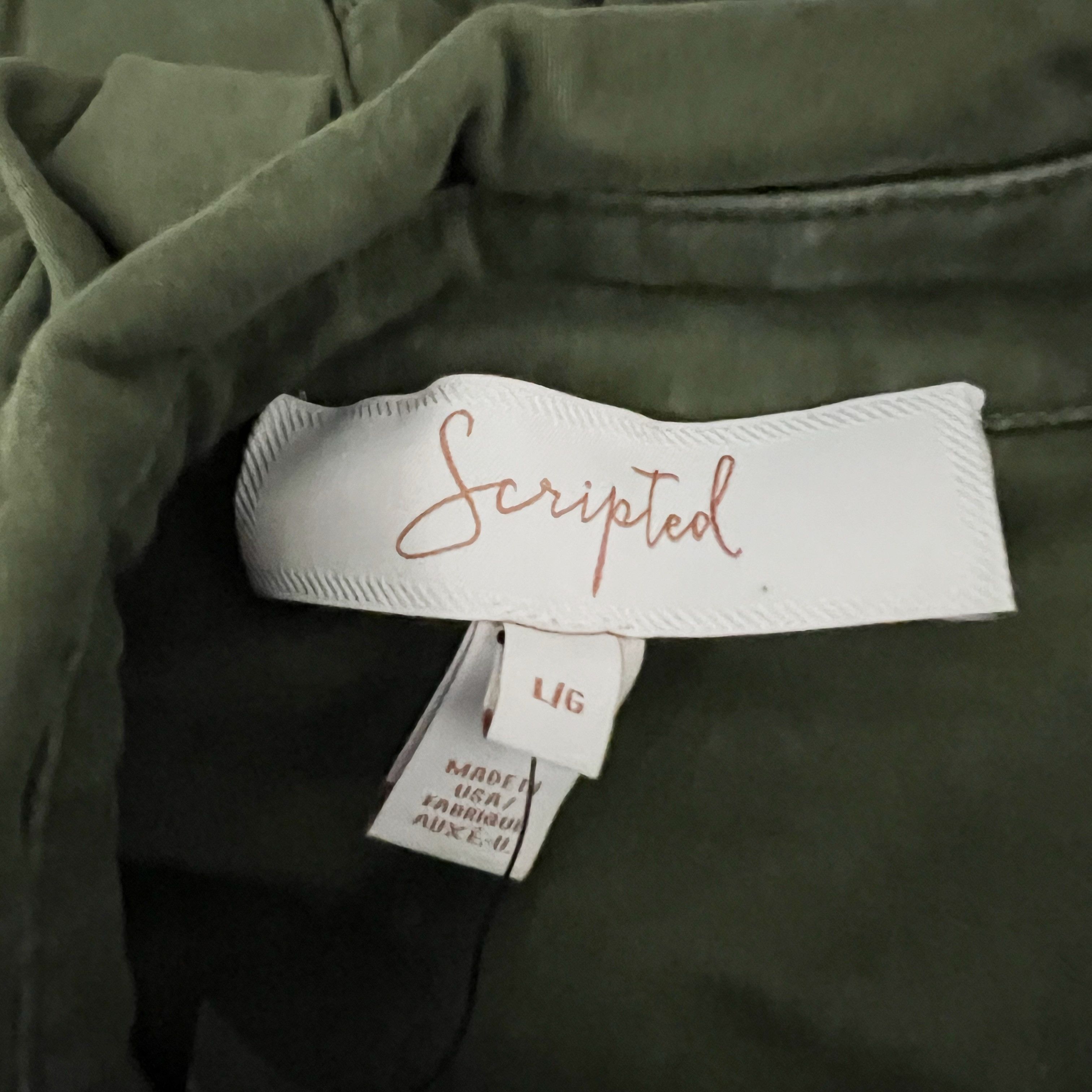 Other NEW Scripted Cotton Blend Ruffle Hem Button Size L / US 10 / IT 46 - 2 Thumbnail