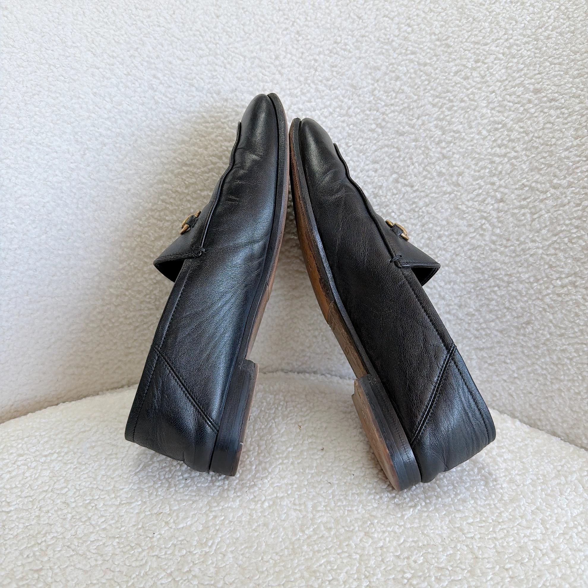 Gucci Gucci Black Horsebit Loafer 36.5C Size US 6 / IT 36 - 5 Thumbnail