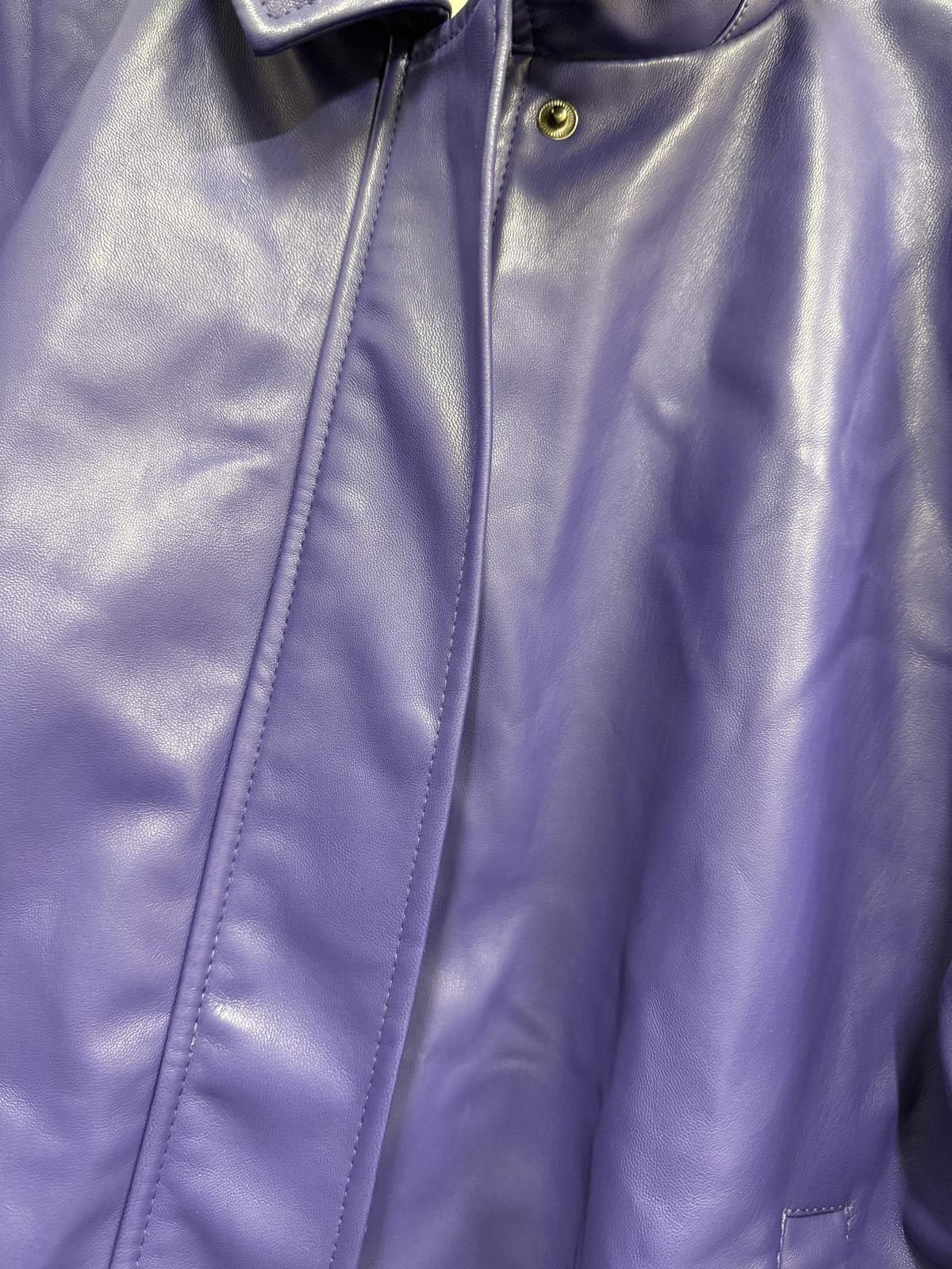 Other Purple Leather Jacket Women's Size 42 Size M / US 6-8 / IT 42-44 - 3 Thumbnail