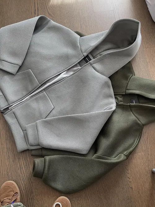 VIBE Double Layer Gray Mesh Hoodie Size US L / EU 52-54 / 3 - 4 Thumbnail