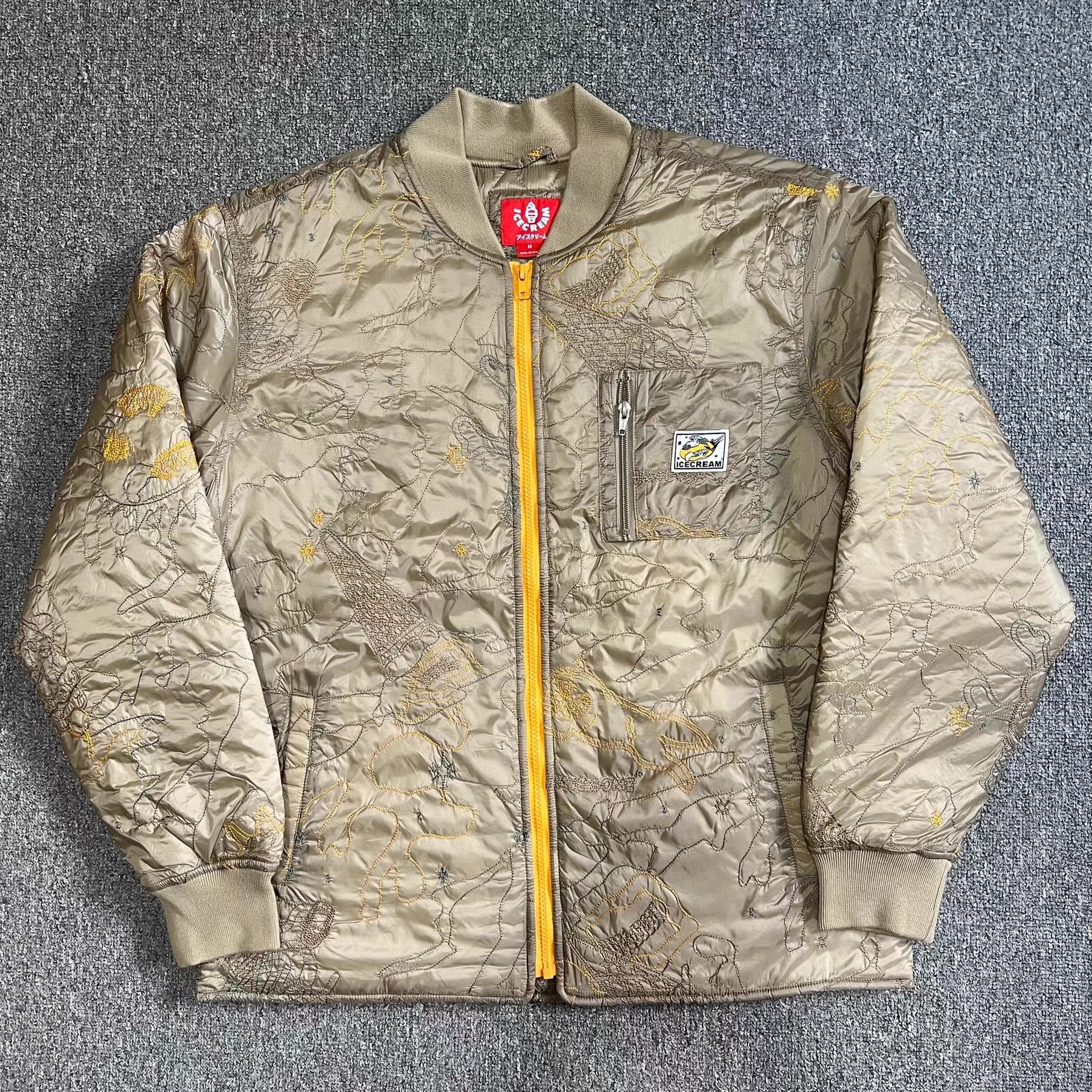 Billionaire Boys Club BBC ICECREAM Single-Line Embroidered Padded Jacket Q7 Size US M / EU 48-50 / 2 - 1 Thumbnail
