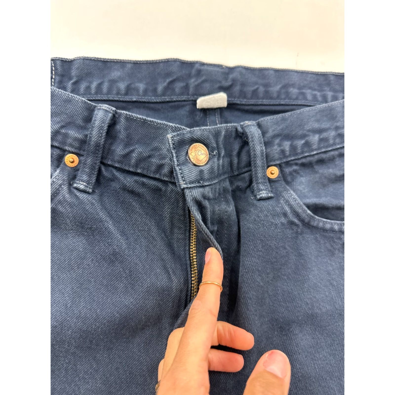 J.Crew J.Crew Jeans Men 34x34 Denim Mid Rise Straight Leg Frayed Hem Blue 5-Pocket Dark Wash Casual Preppy Mens Size US 34 / EU 50 - 3 Thumbnail