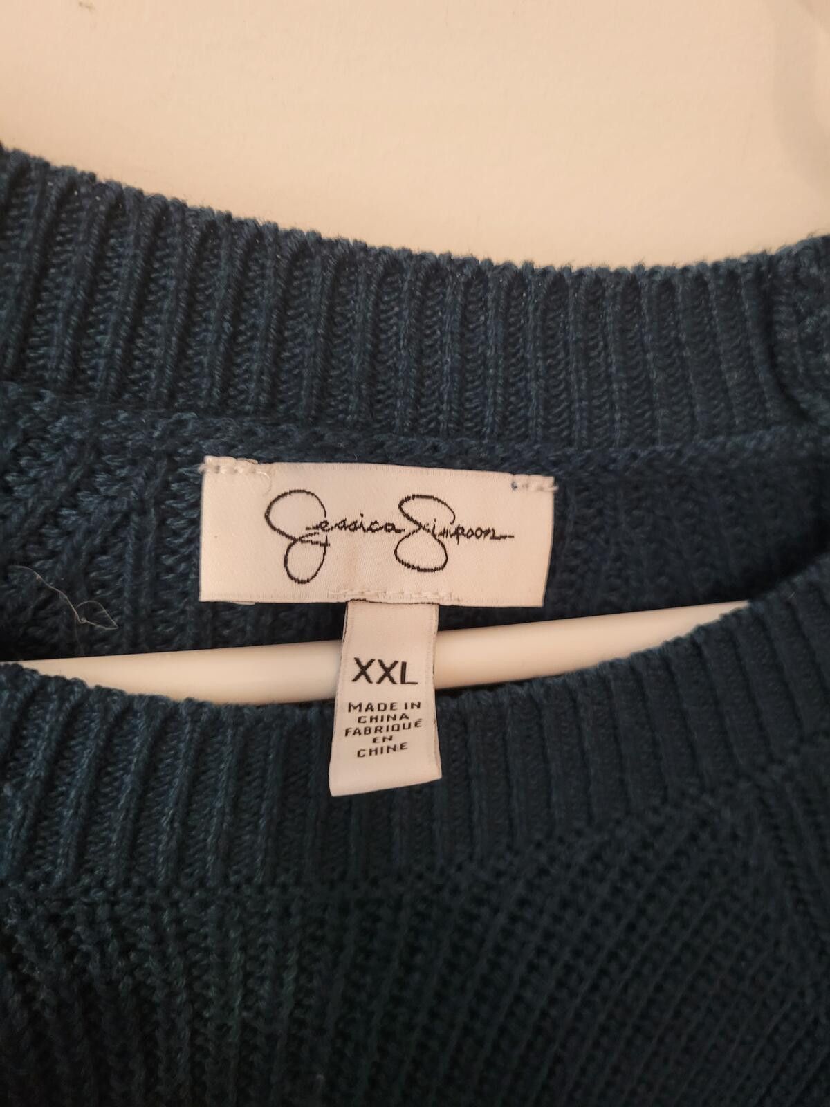 Other Jessica Simpson Women's XXL Blue Knit Sweater Size XXL / US 16-18 / IT 52-54 - 2 Thumbnail