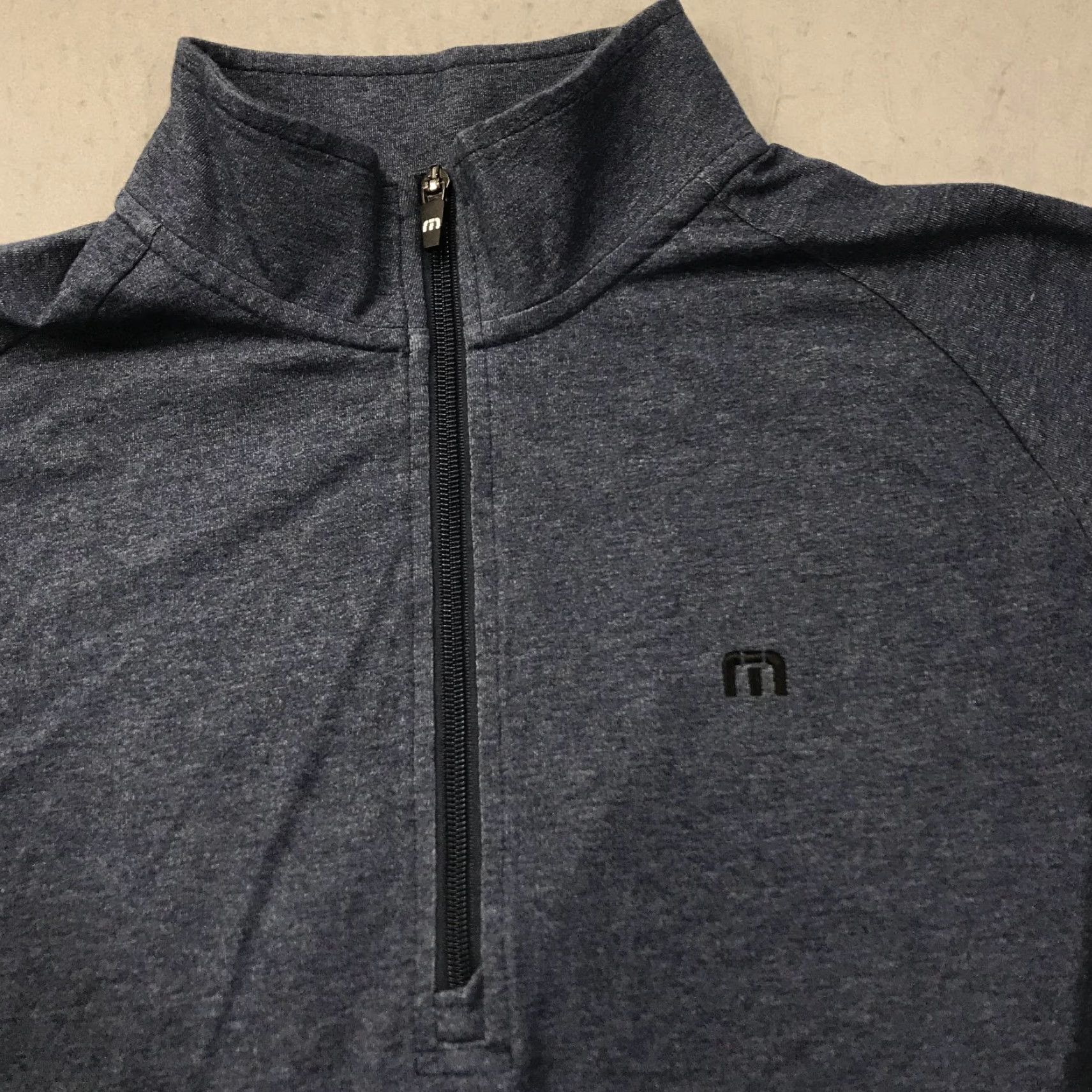 TravisMathew Travis Mathew Jacket Mens Medium Blue Zachary Pioneer Pullover 1/4 Zip Golf Size US M / EU 48-50 / 2 - 2 Thumbnail