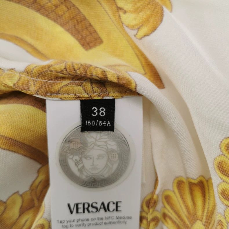 Versace Versace Mulberry silk blend contrasting Medusa avatar shir Size US XS / EU 42 / 0 - 5 Thumbnail