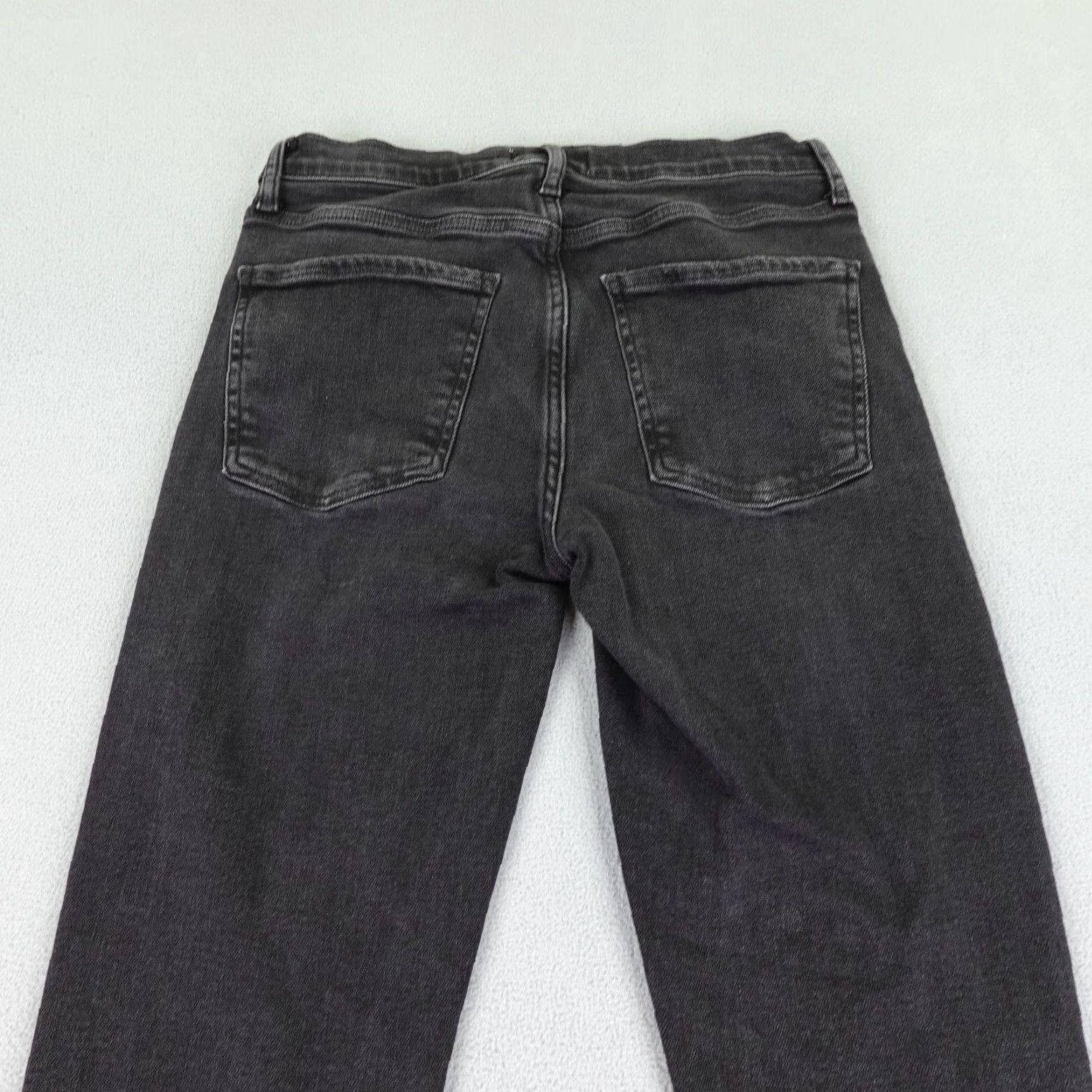 Agolde VINTAGE AGOLDE Jeans Womens 28 Black Denim Sophie High Rise Skinny Fray Stretch Pants Regular Rise Stonewashed Dark Denim Women Jeans Size 26" / US 2 / IT 38 - 5 Thumbnail