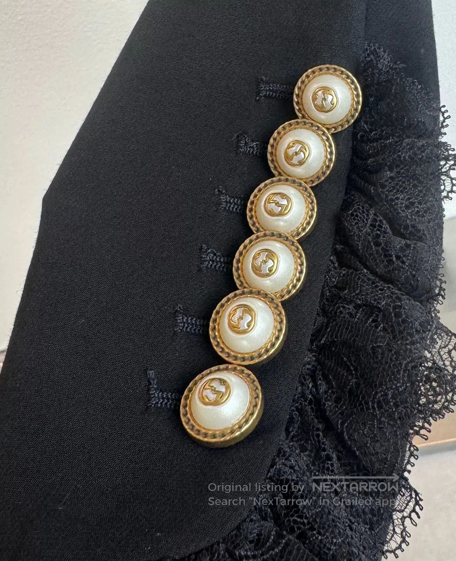 Gucci Gucci Black Pearl Detail Trousers. Size 35" - 5 Thumbnail