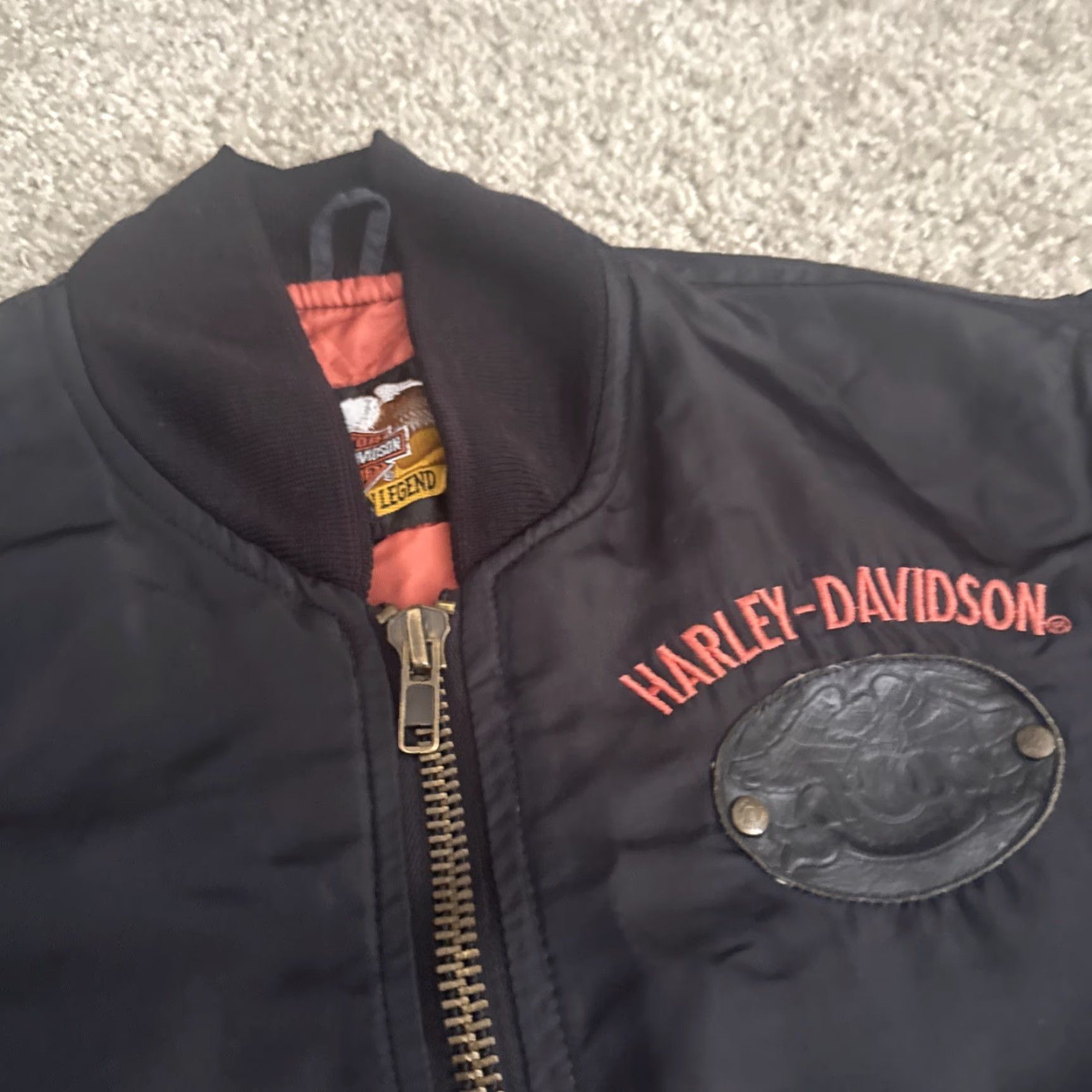 Harley Davidson VINTAGE Harley-Davidson Owners Group Bomber Jacket Black Small Mens Size US S / EU 44-46 / 1 - 3 Thumbnail