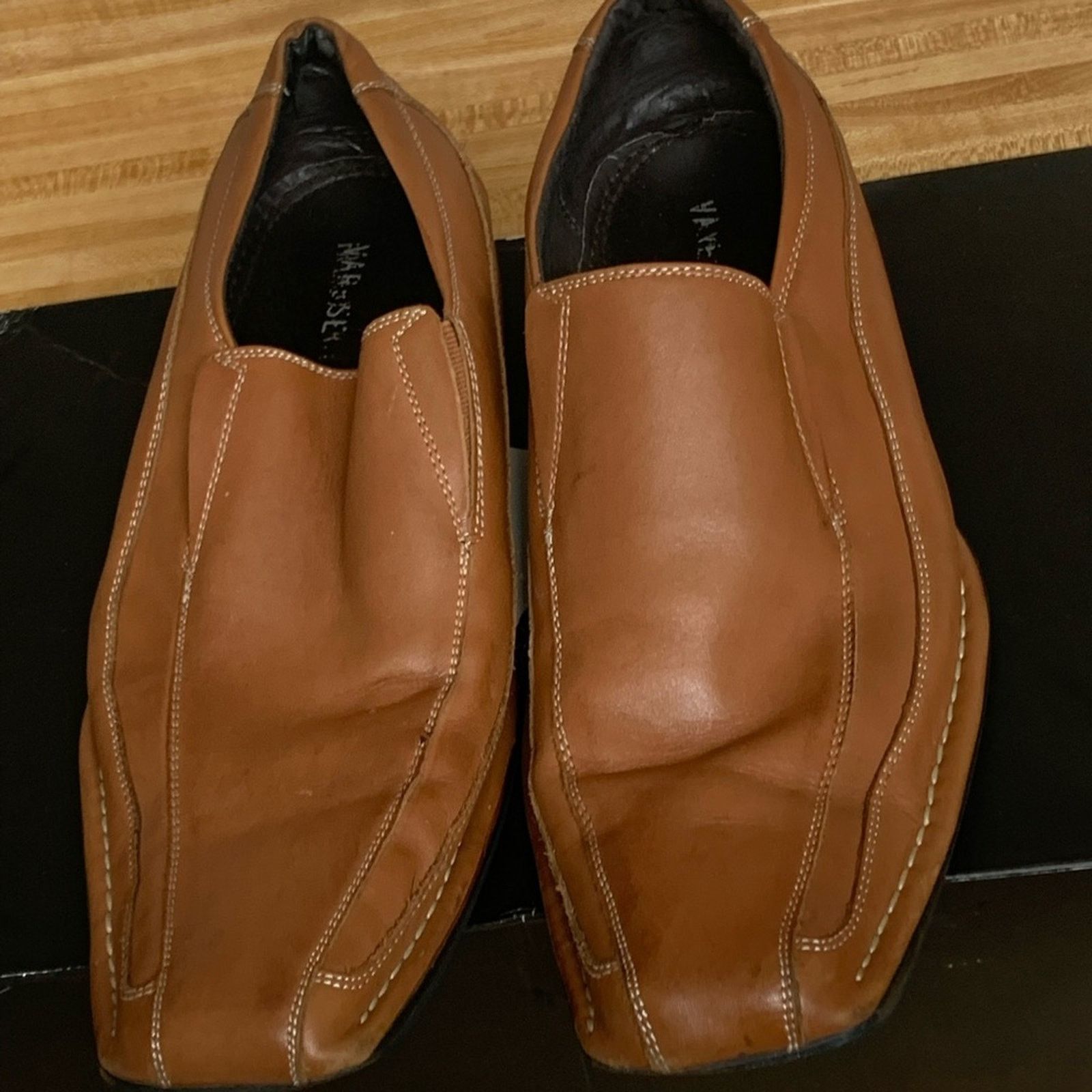 Daytona MENS DAYTONA DRESS SHOES SLIP-ON BROWN LEATHER SIZE 12 Size US 12 / EU 45 - 2 Thumbnail