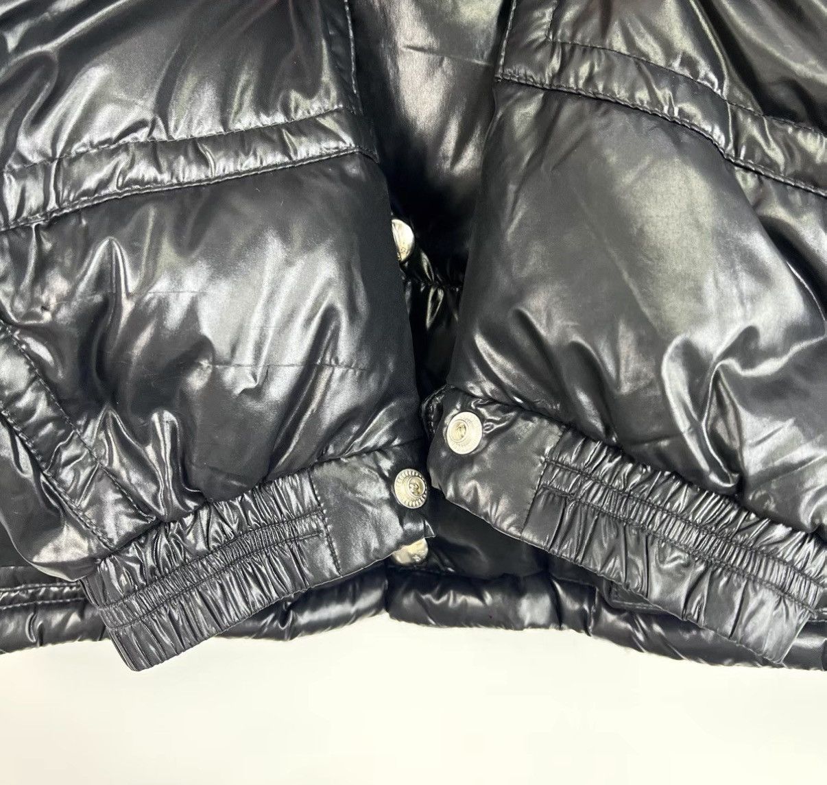 Moncler Moncler black shiny detachable hood logo down jacket K12 Size M / US 6-8 / IT 42-44 - 6 Thumbnail