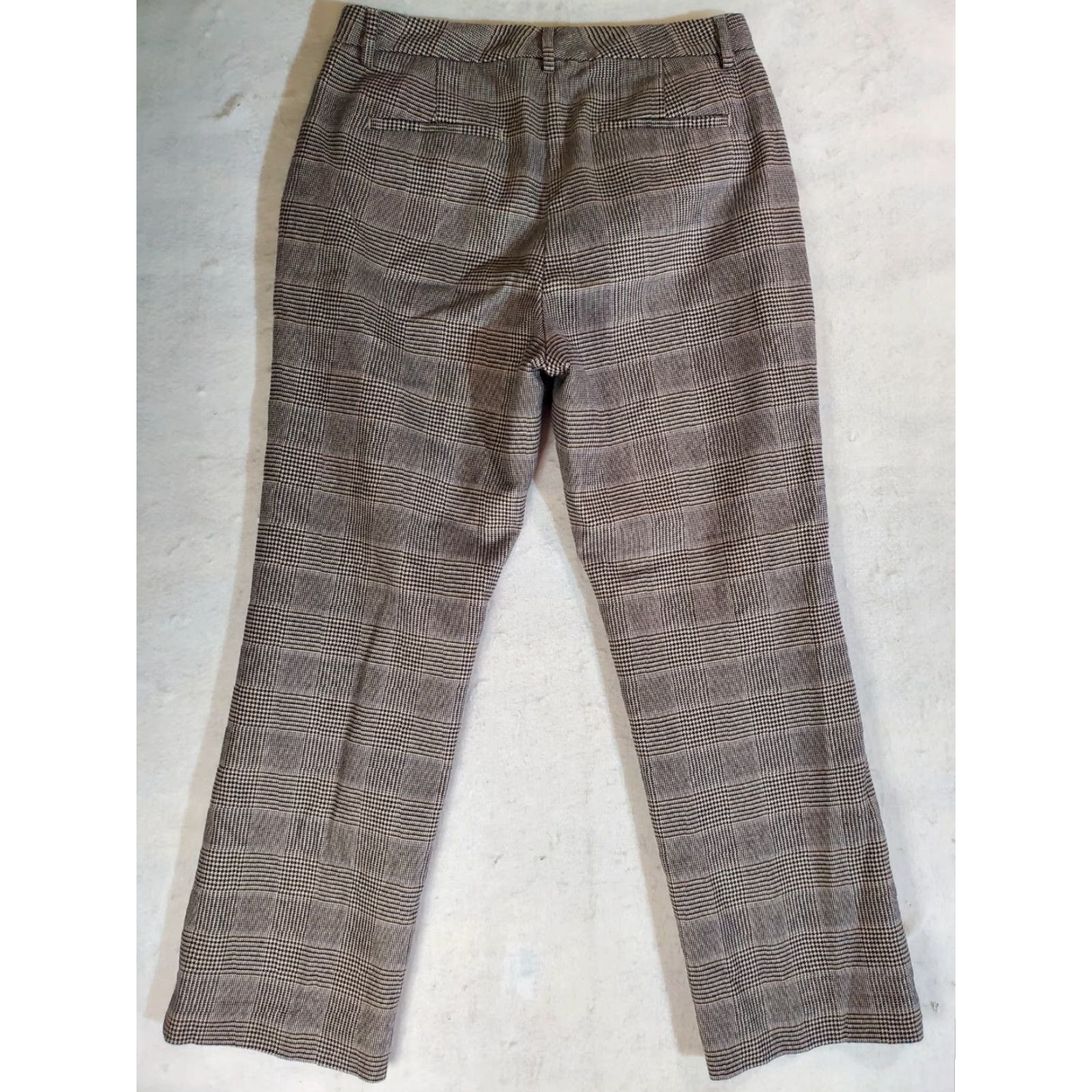 Vintage VINTAGE L.L. BEAN Plaid Houndstooth 100% Cotton Pants Womens Petite 10 Brown Classic Fit Feminine 10P Straight Pants Womens Size 32" / US 10 / IT 46 - 7 Thumbnail