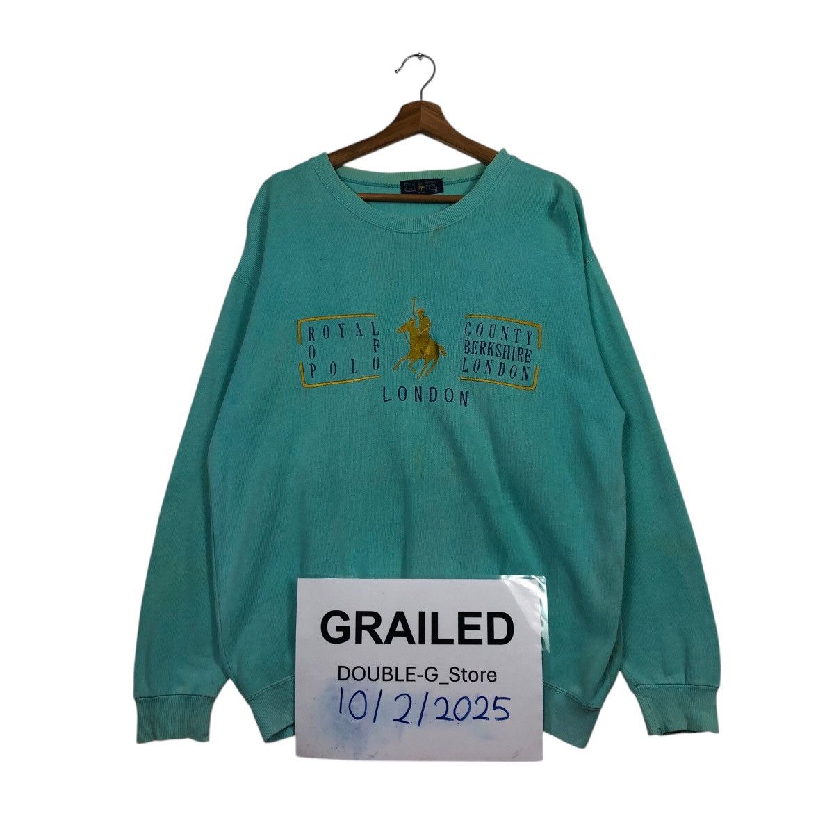 Japanese Brand Vintage Royal of Polo Berkshire Club Crest Sweatshirt Size US M / EU 48-50 / 2 - 1 Thumbnail