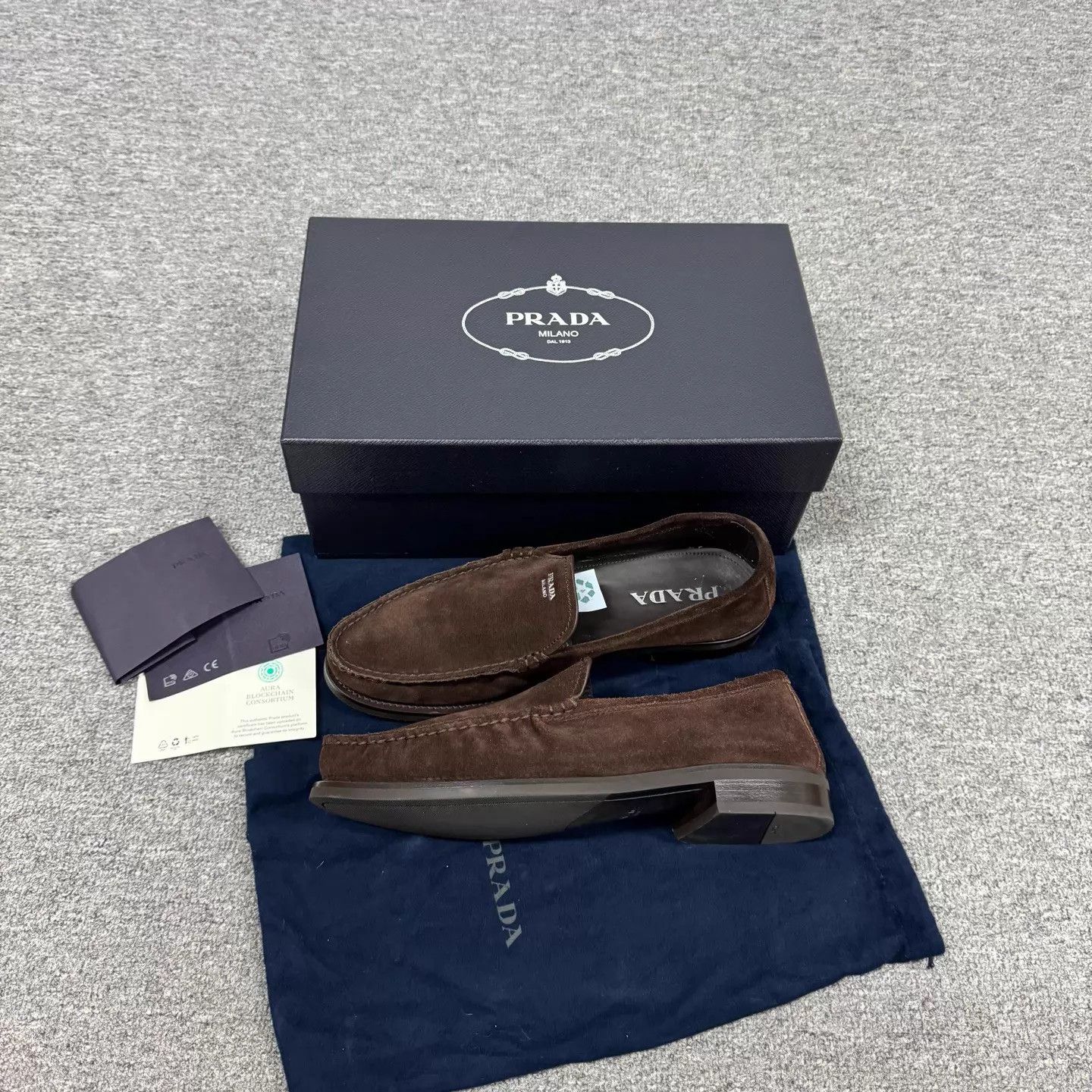 Prada Prada Deep Brown Suede Slip-On Loafer Size 43 Size US 10 / EU 43 - 2 Thumbnail